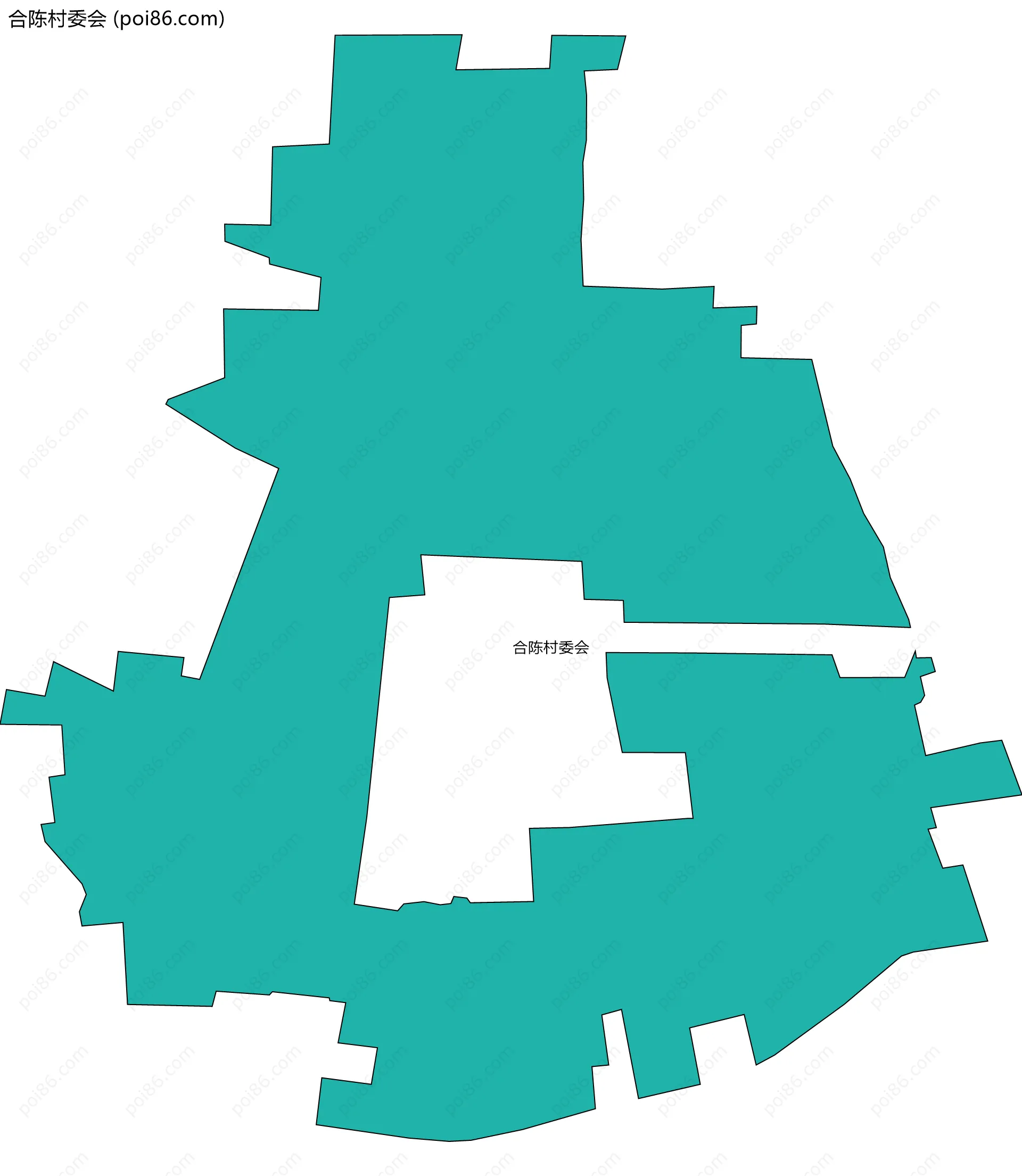 合陈村委会边界地图