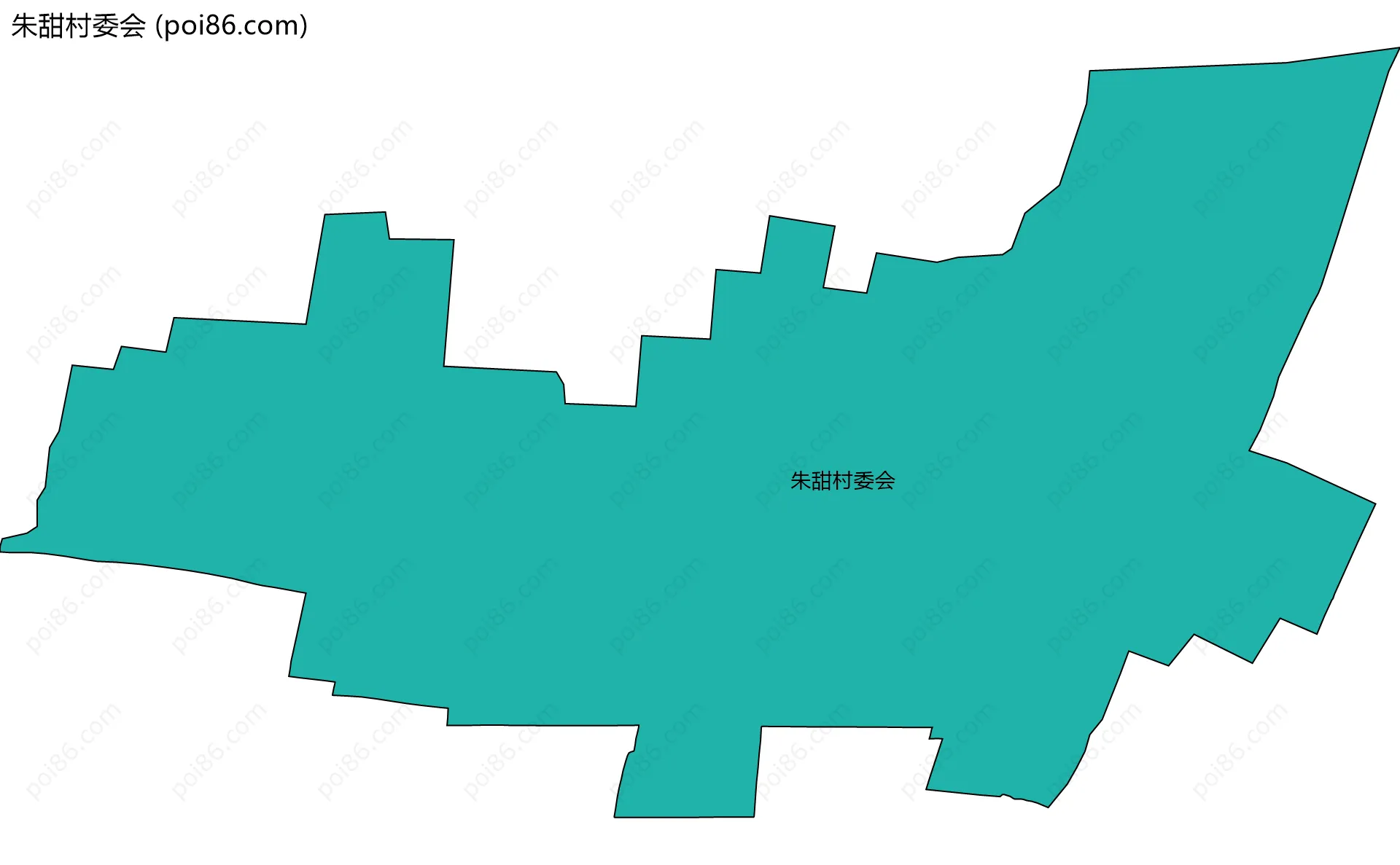 朱甜村委会边界地图