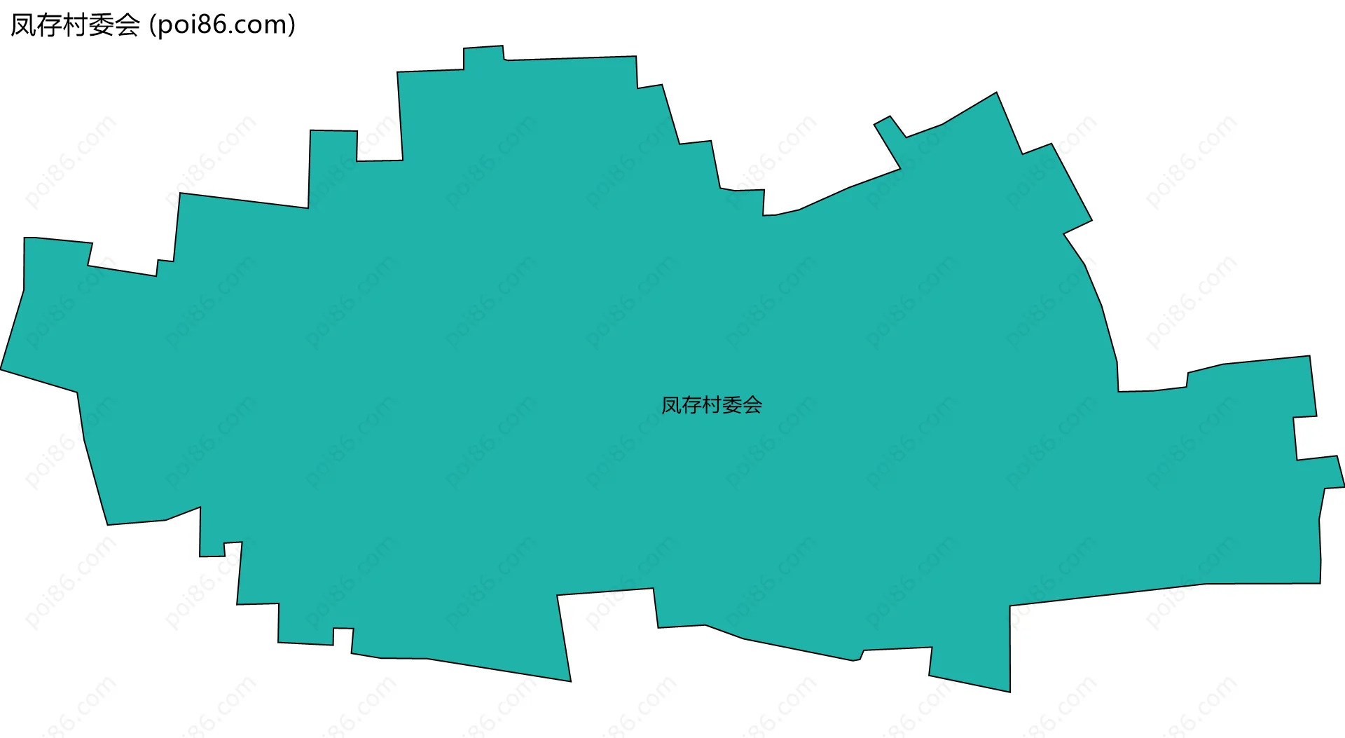 凤存村委会边界地图