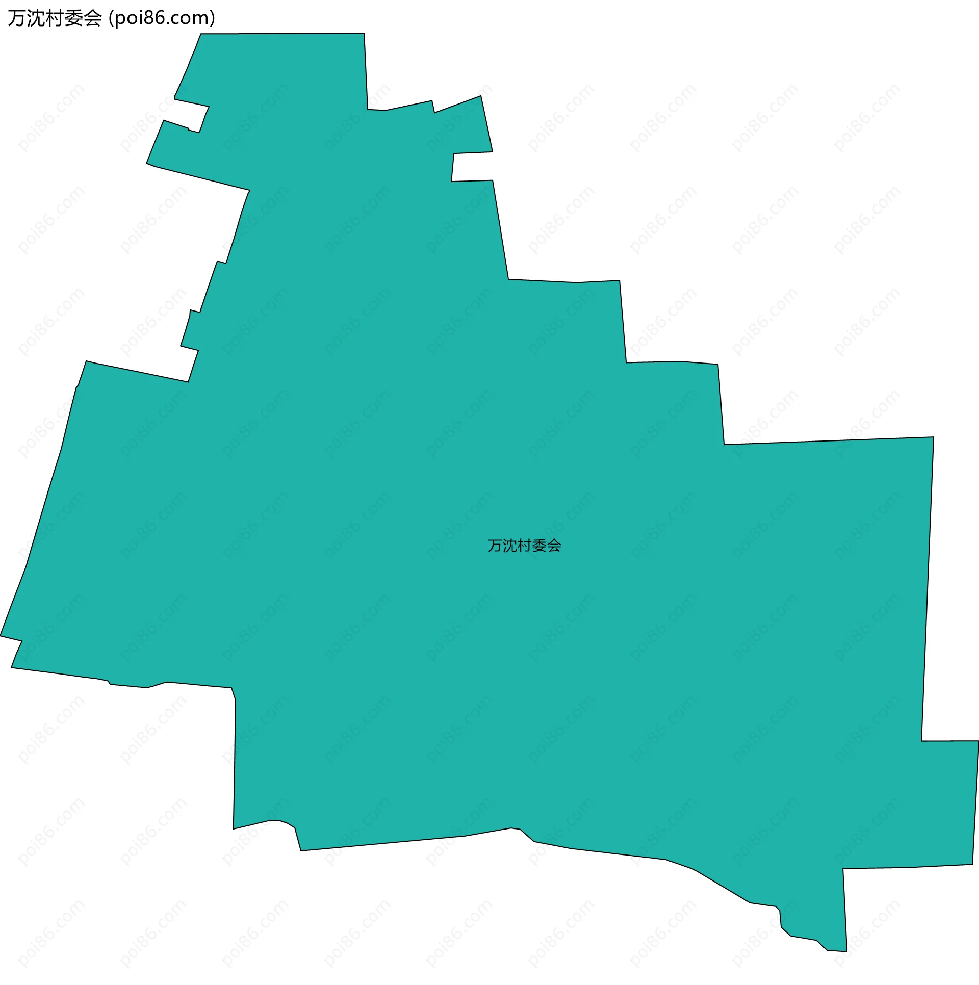 万沈村委会边界地图
