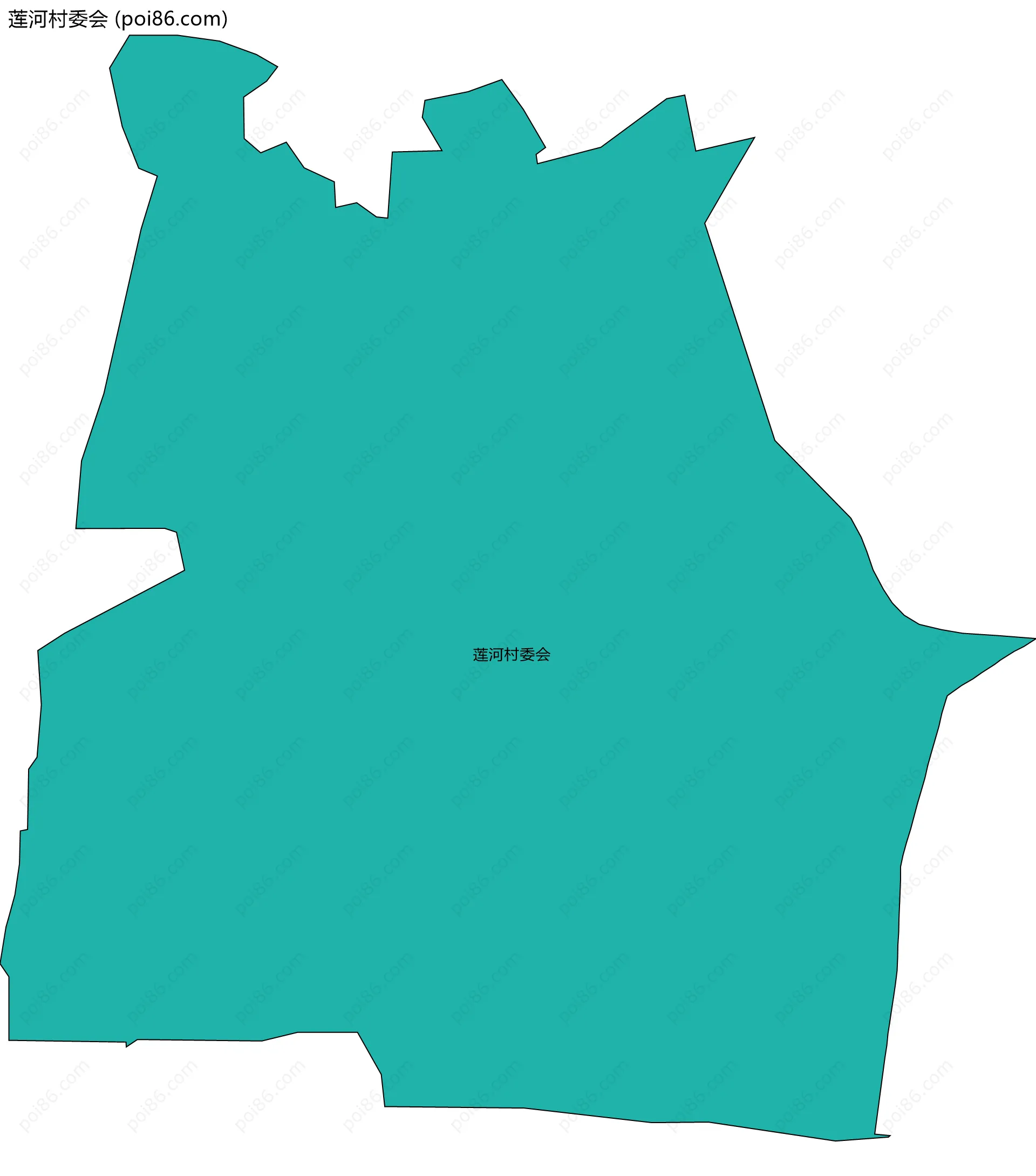 莲河村委会边界地图