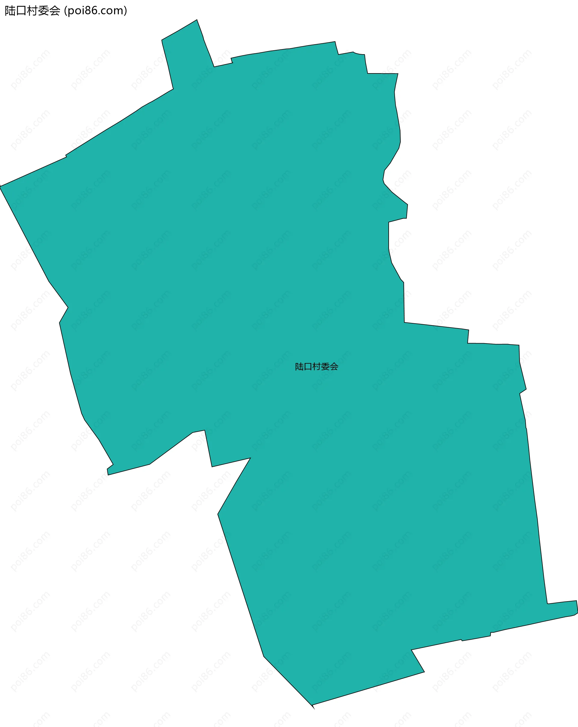 陆口村委会边界地图