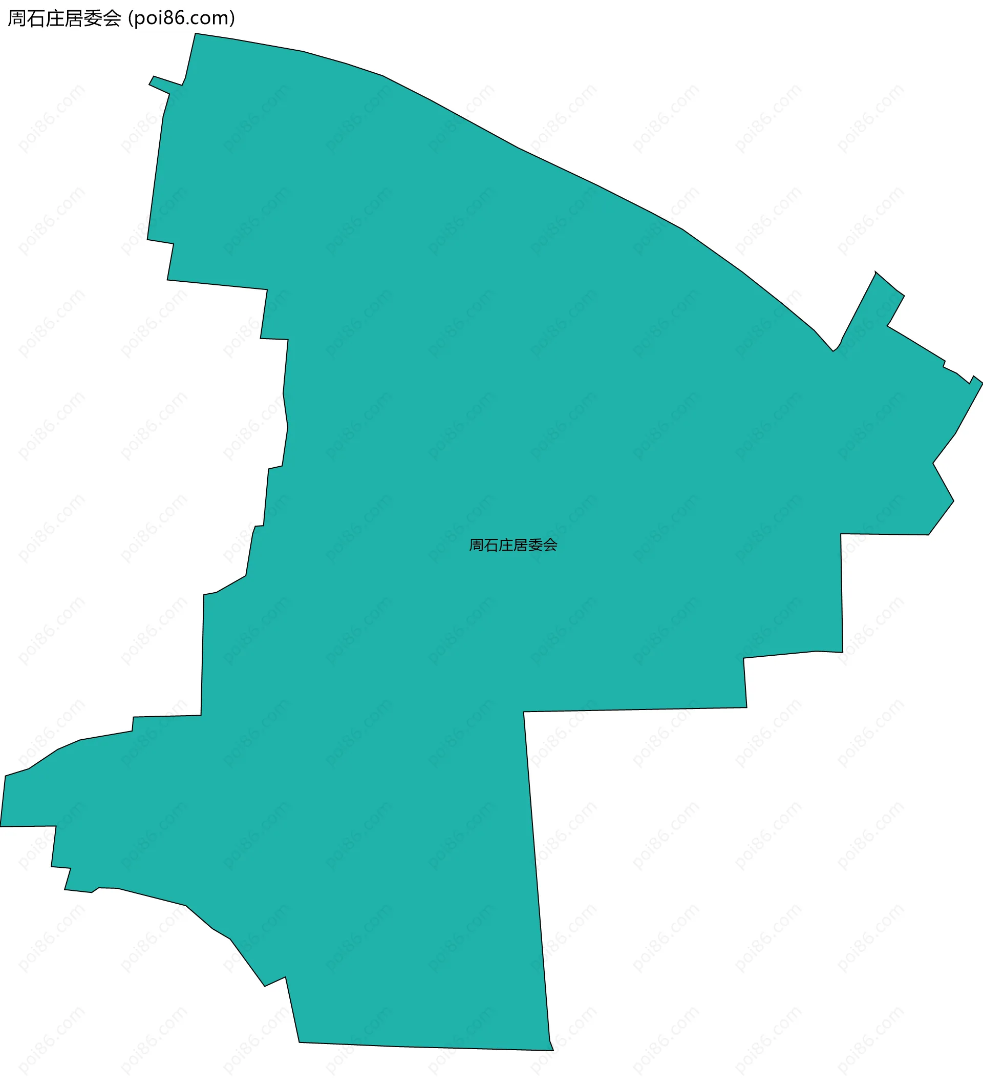 周石庄居委会边界地图