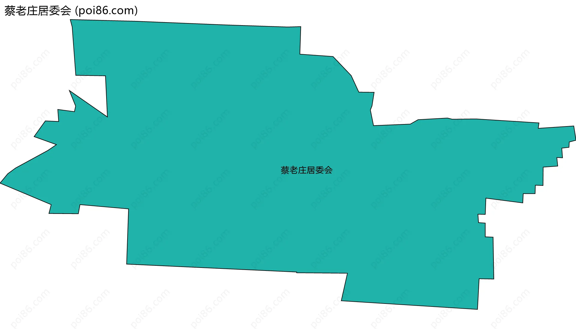 蔡老庄居委会边界地图