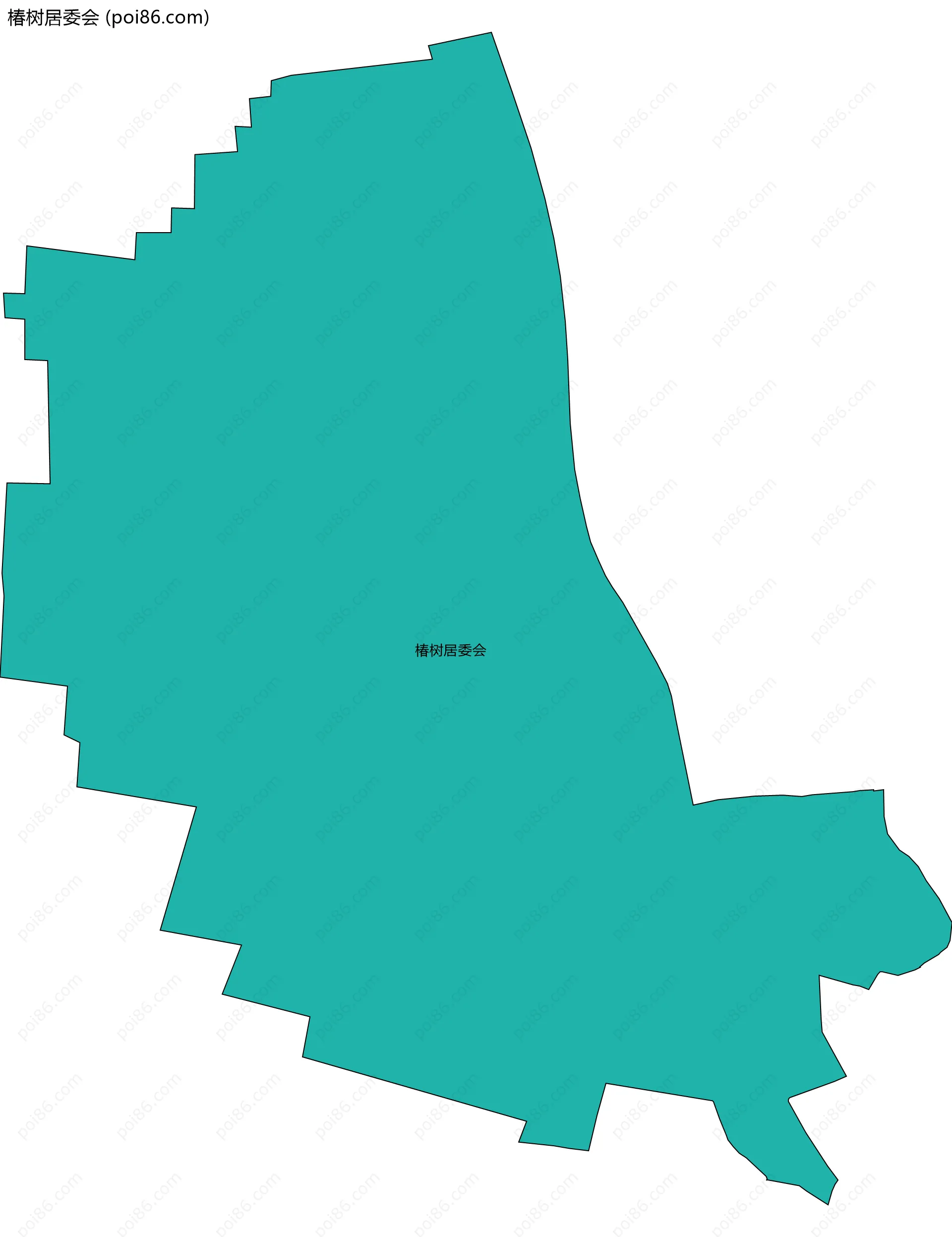 椿树居委会边界地图