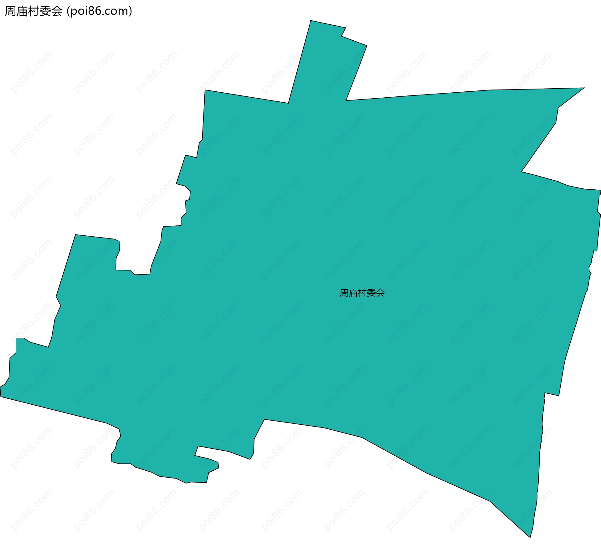 周庙村委会边界地图