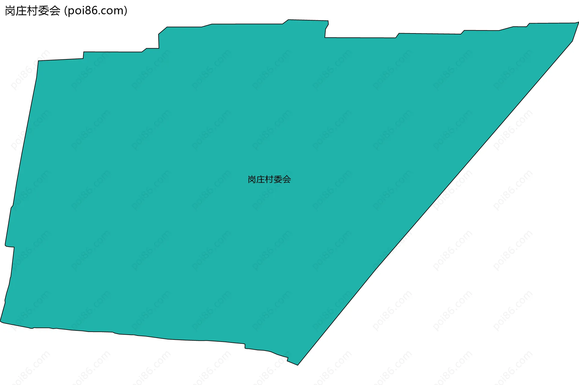 岗庄村委会边界地图
