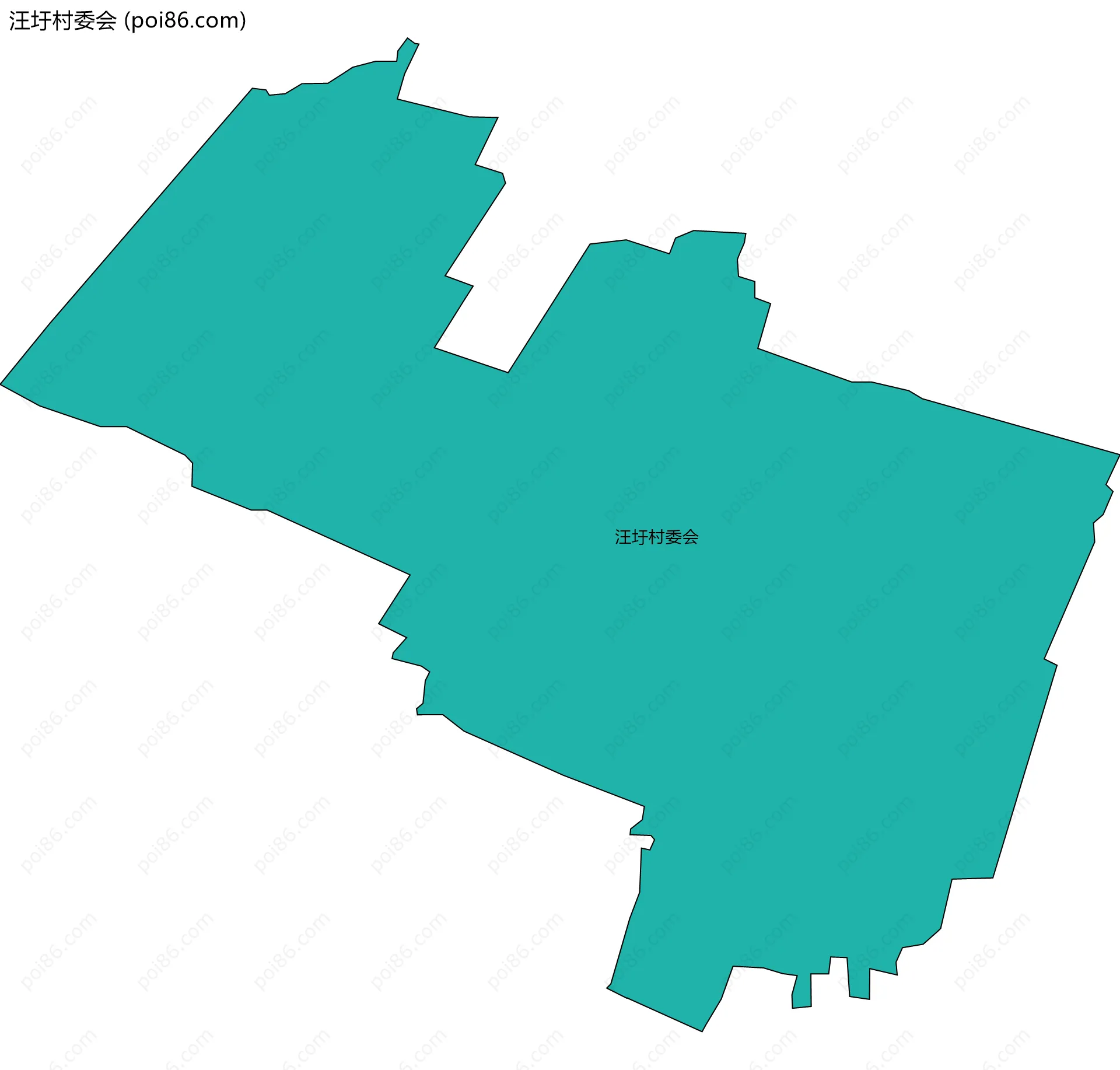 汪圩村委会边界地图