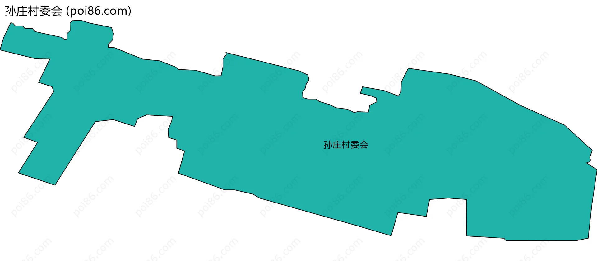 孙庄村委会边界地图