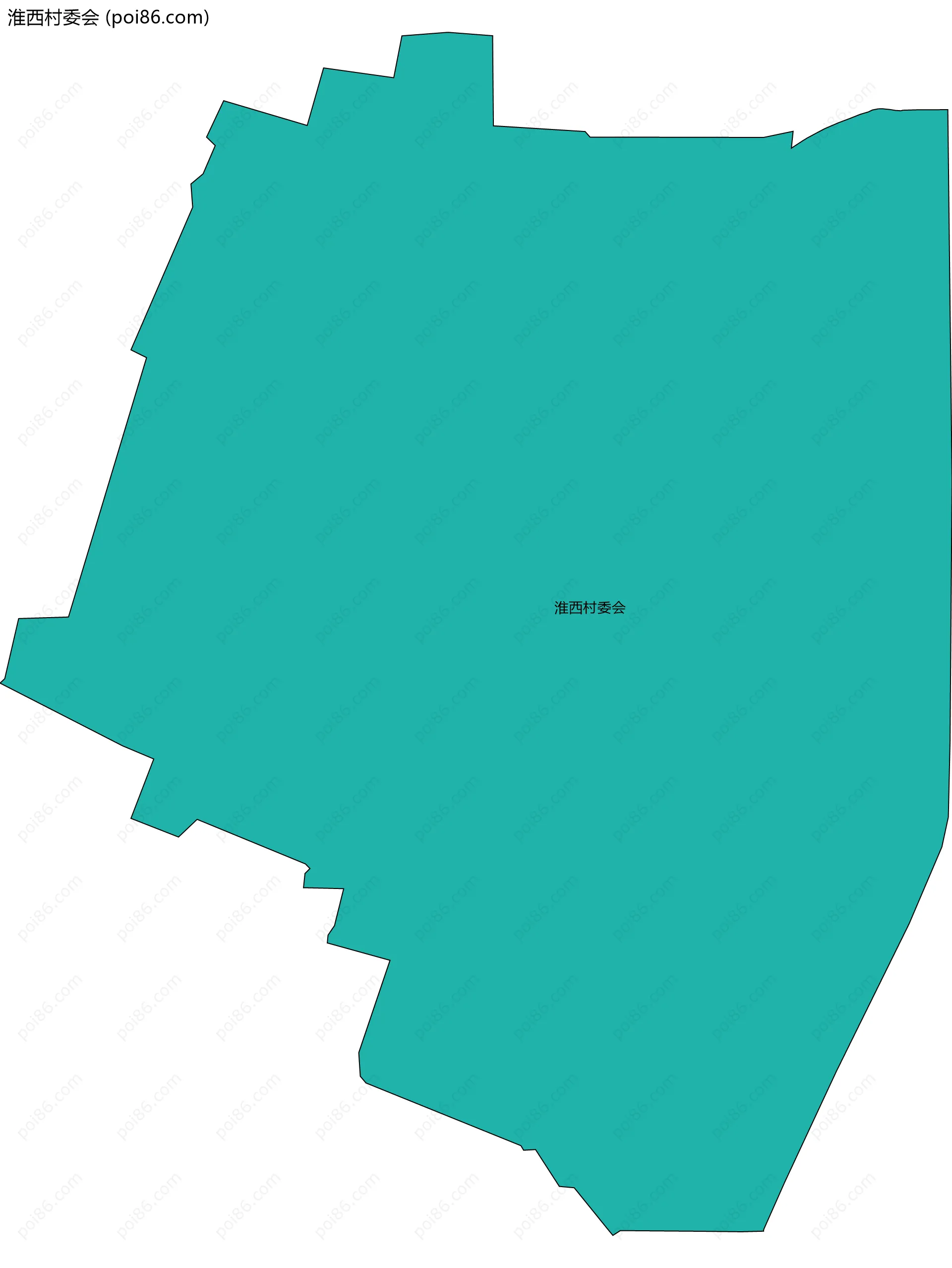 淮西村委会边界地图