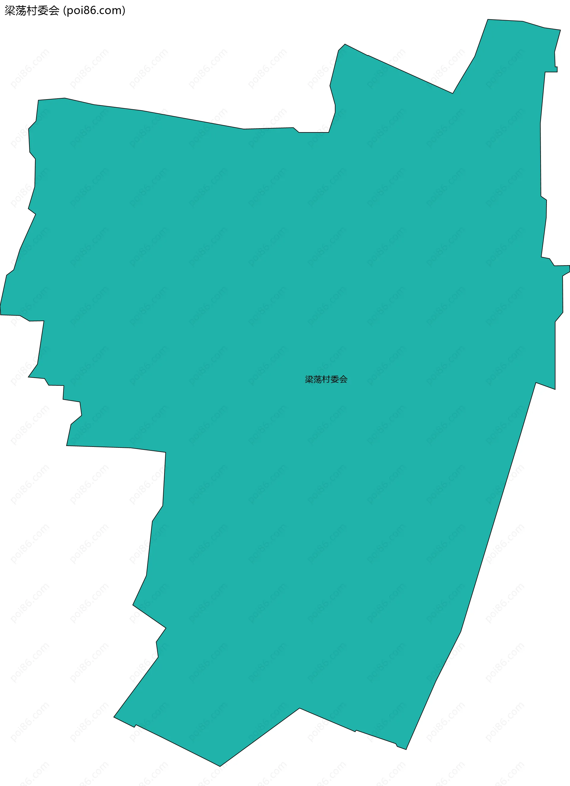 梁荡村委会边界地图