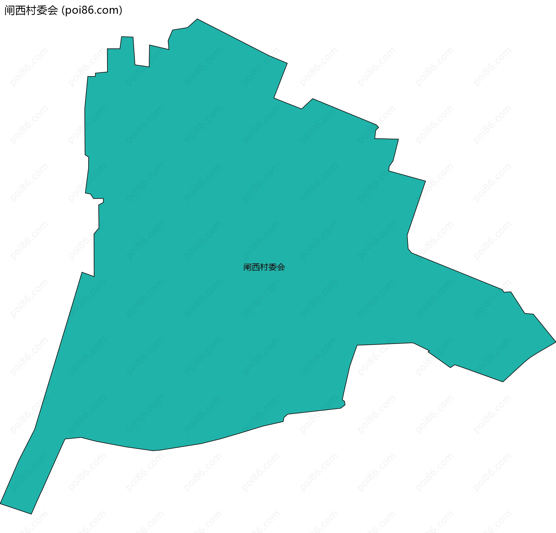 闸西村委会边界地图