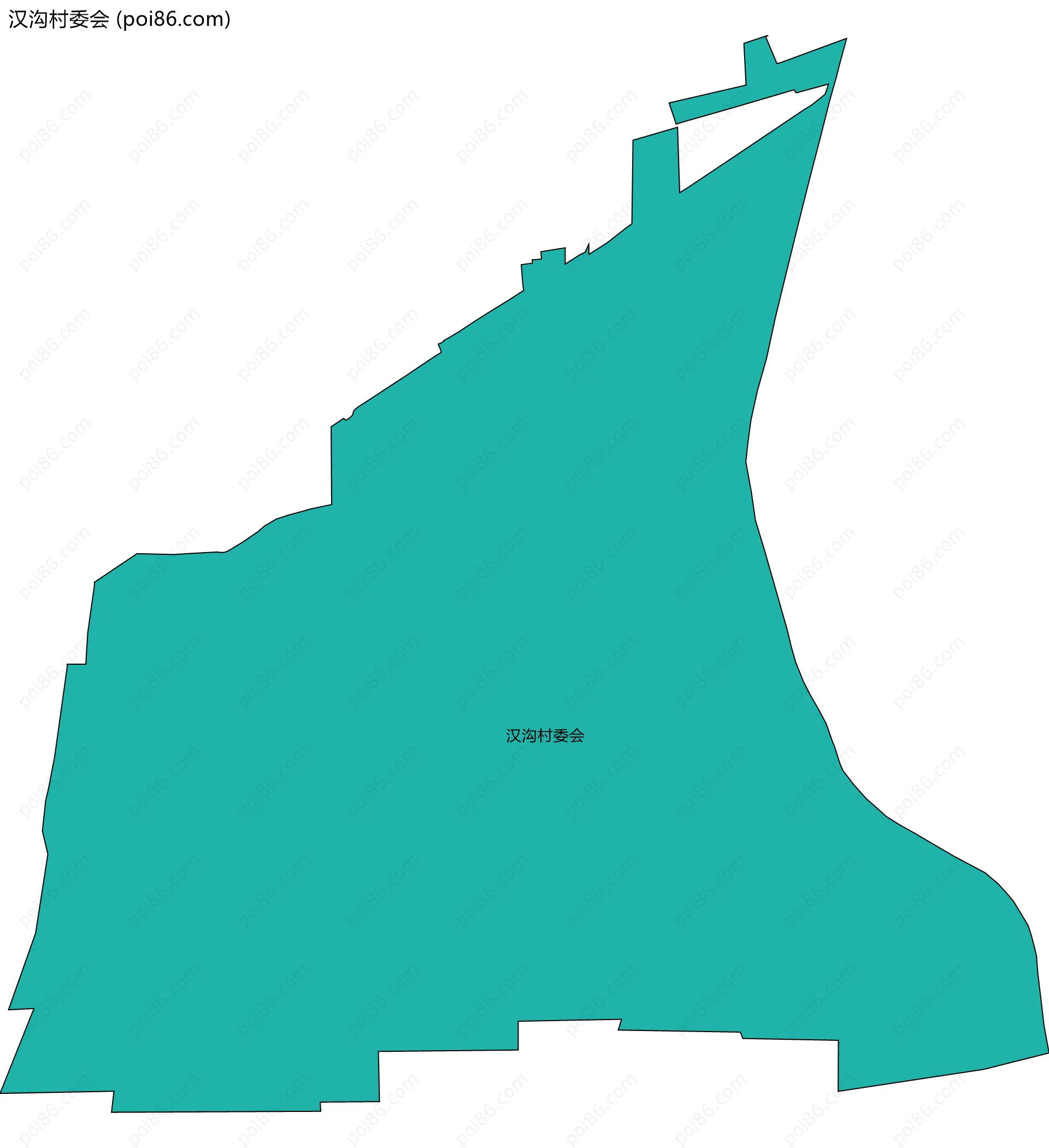 汉沟村委会边界地图