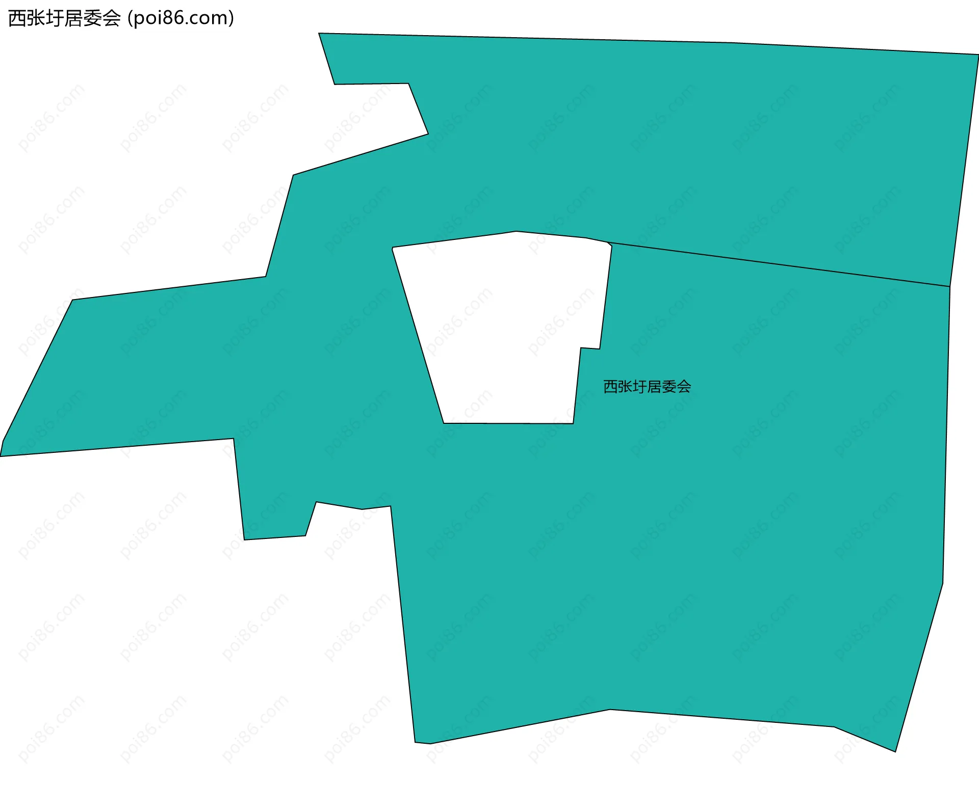西张圩居委会边界地图