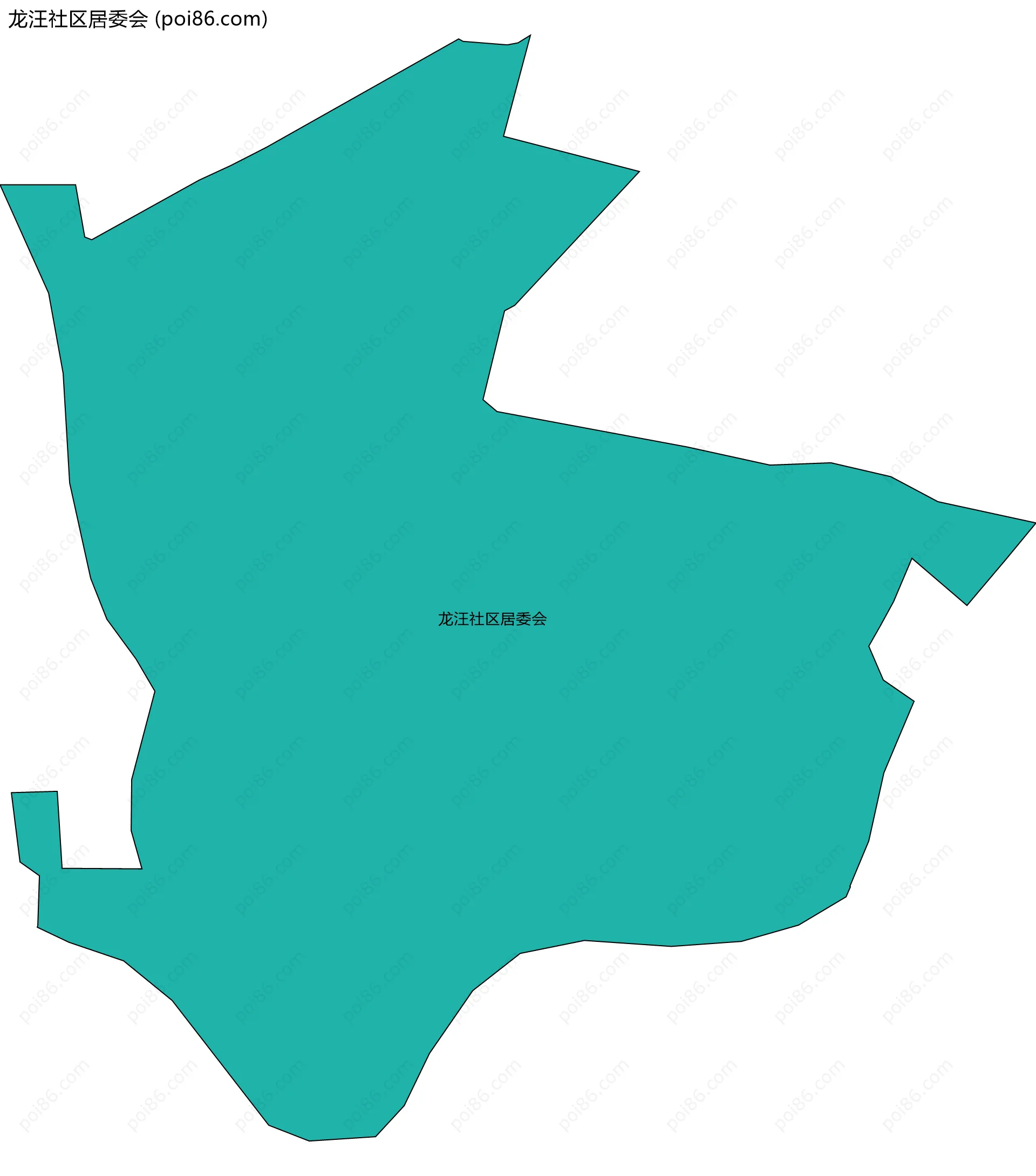 龙汪社区居委会边界地图