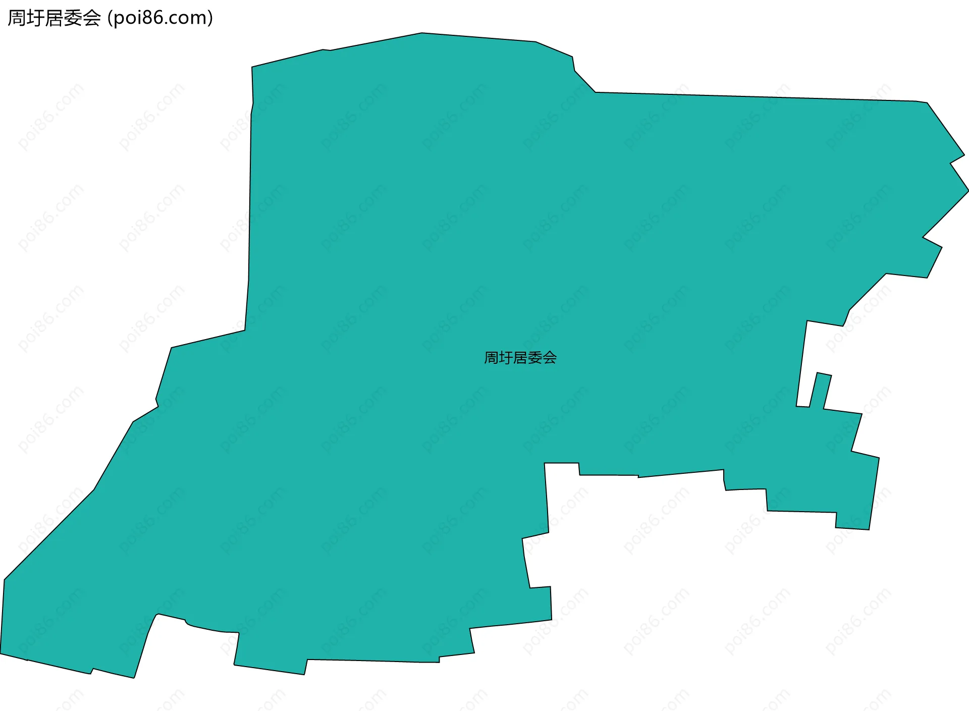周圩居委会边界地图