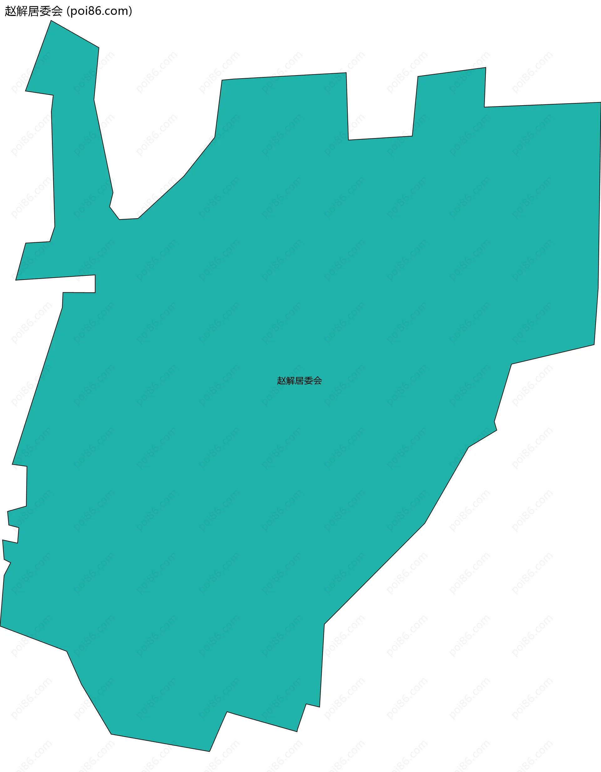 赵解居委会边界地图