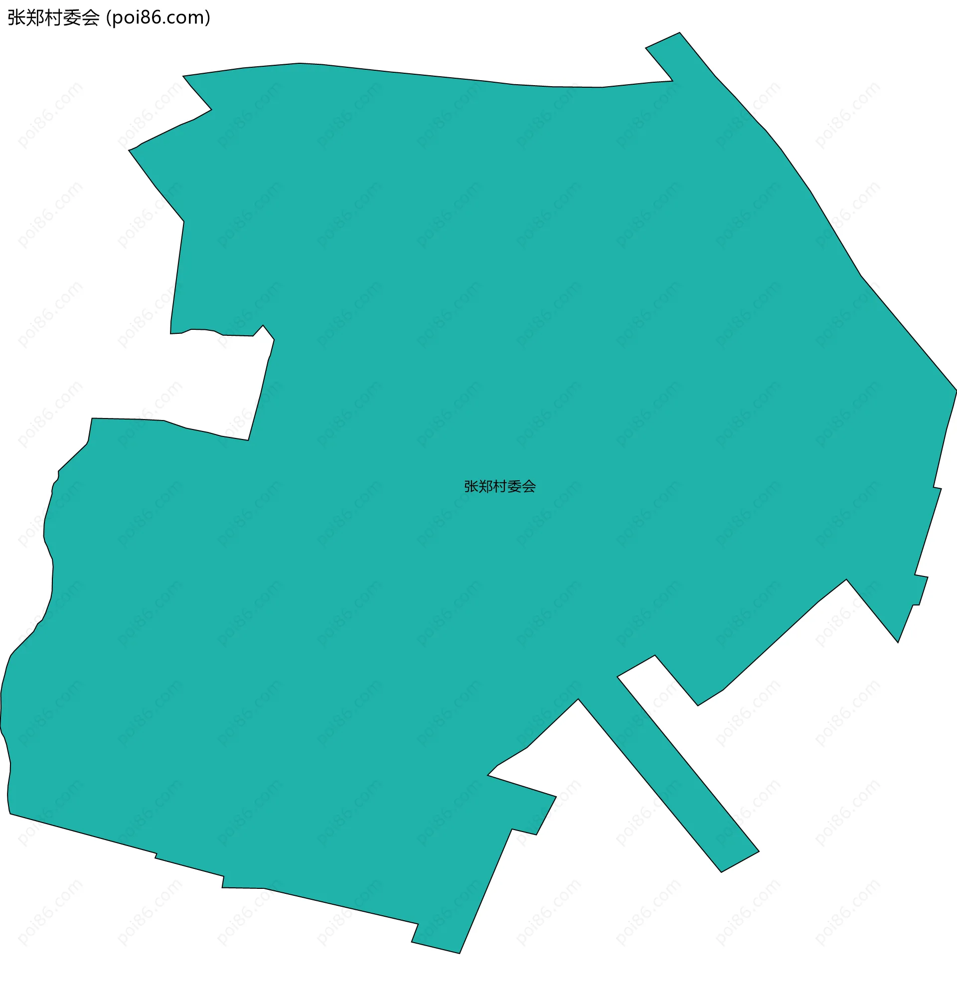 张郑村委会边界地图