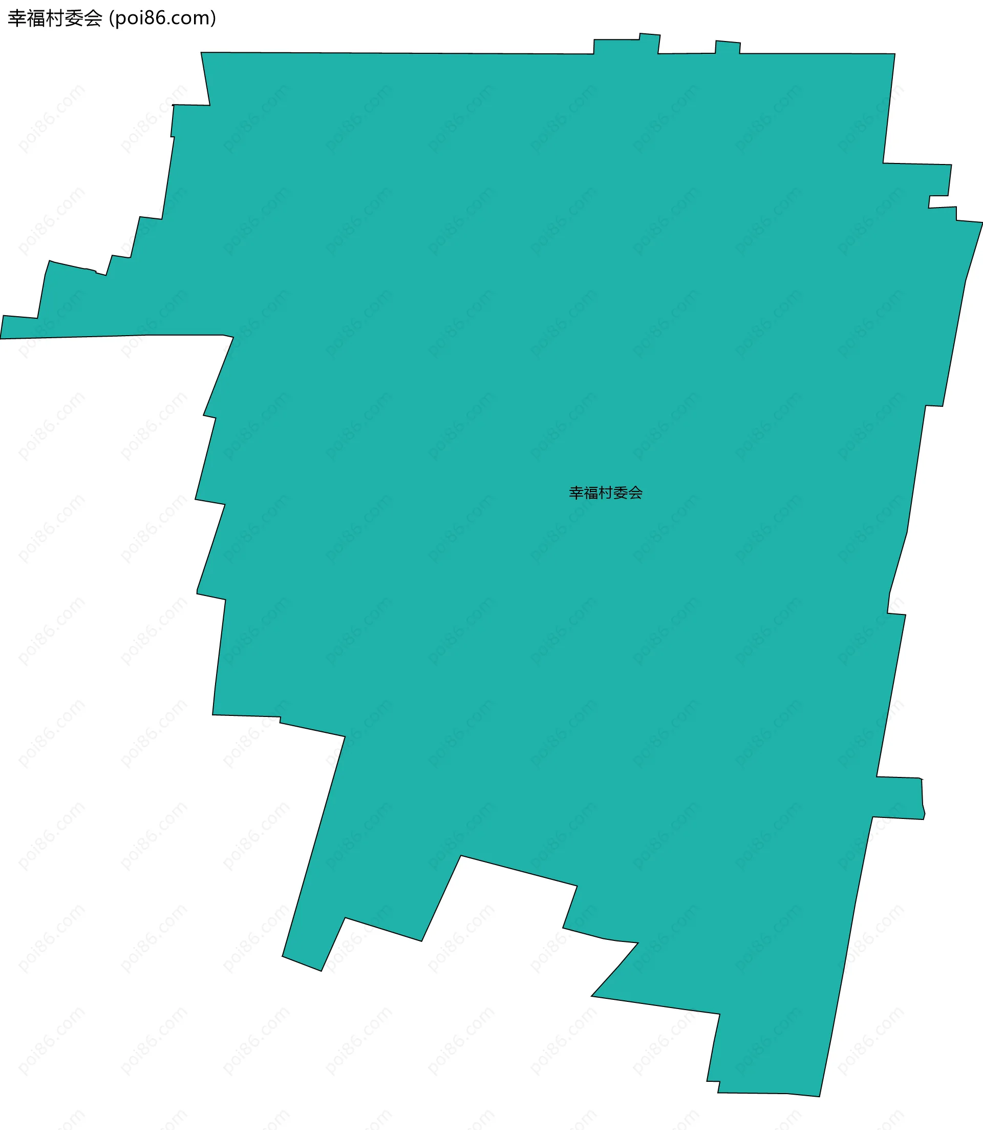 幸福村委会边界地图