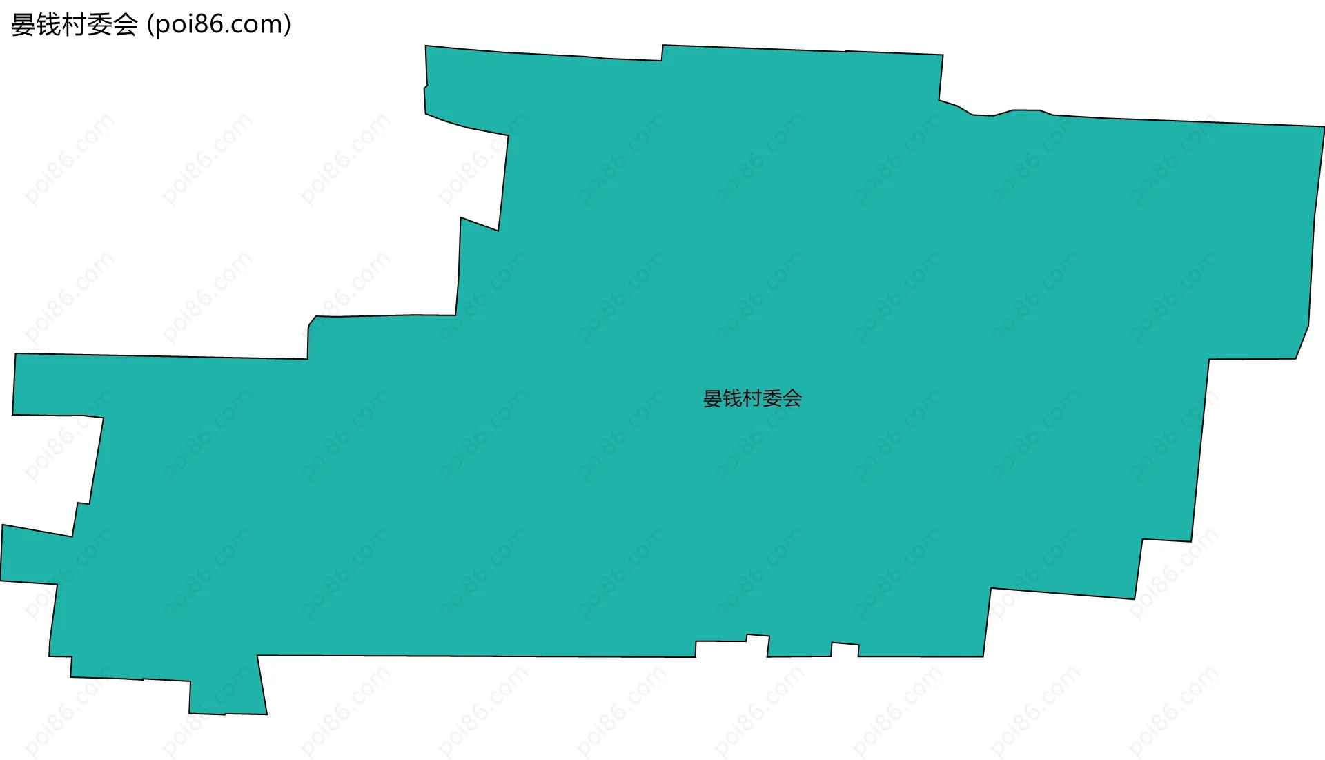 晏钱村委会边界地图