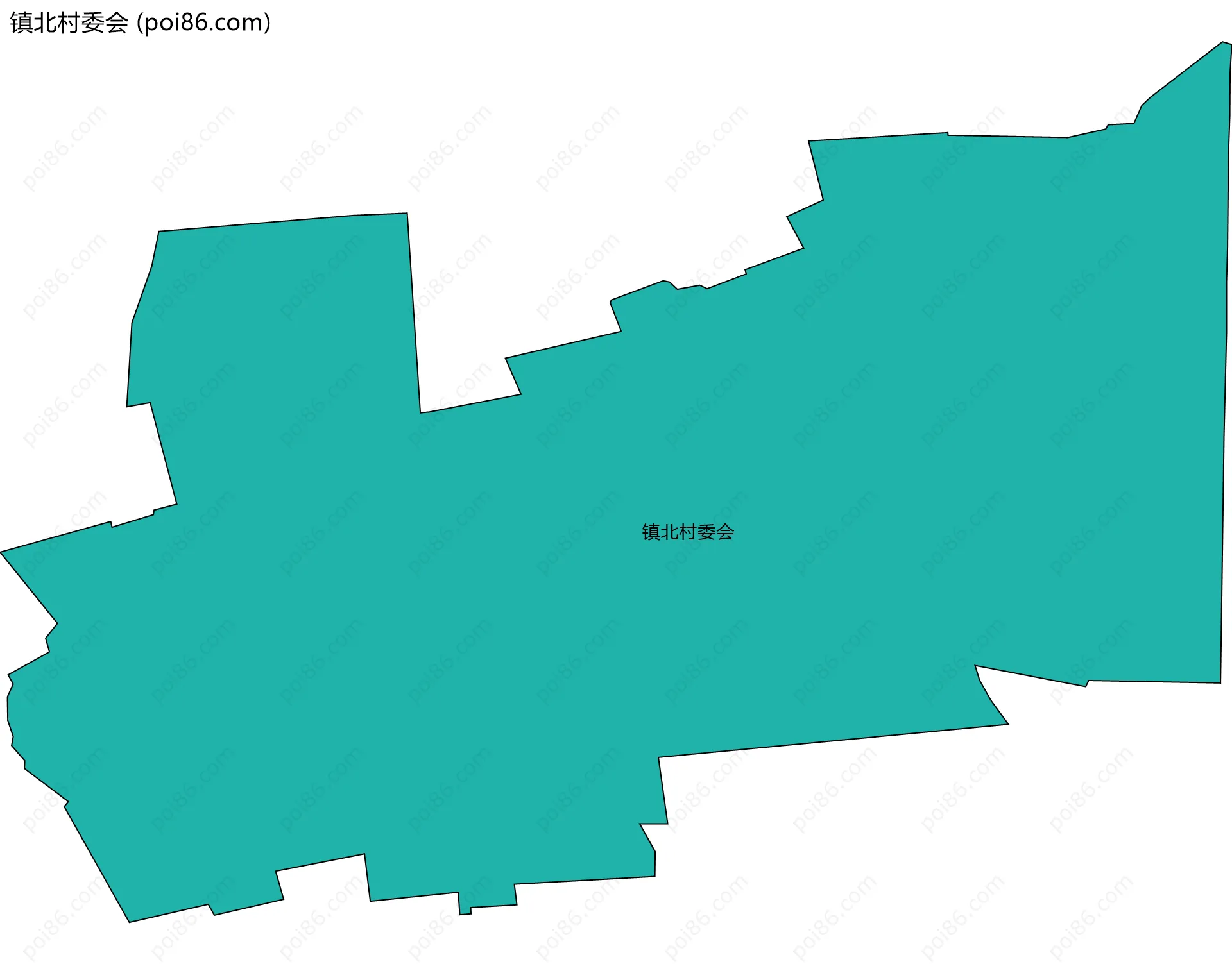 镇北村委会边界地图