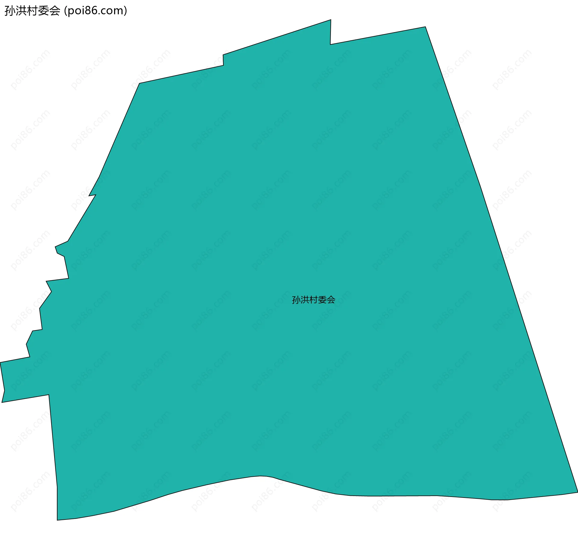 孙洪村委会边界地图