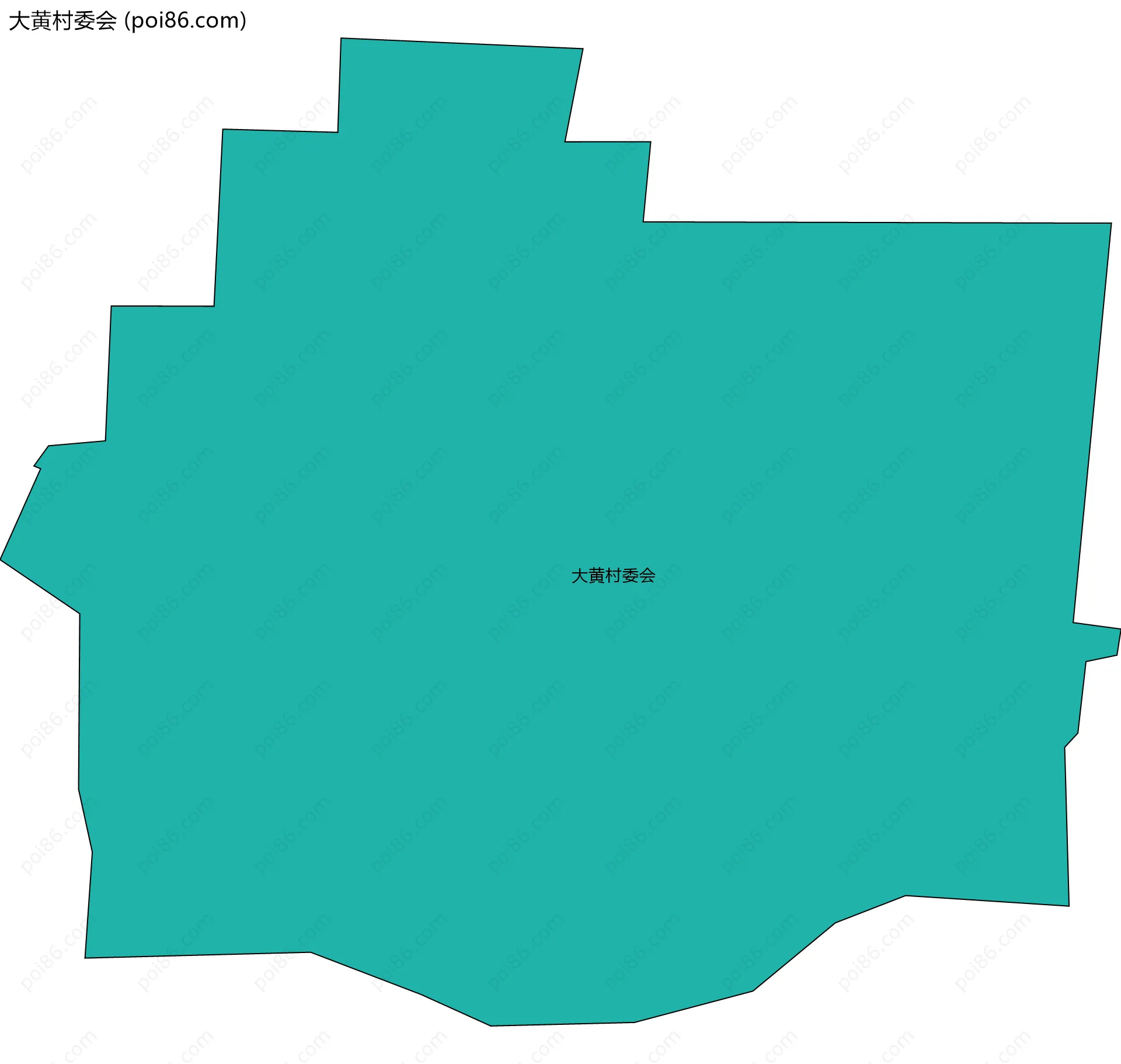 大黄村委会边界地图