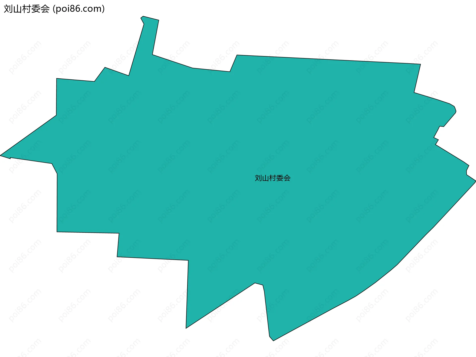 刘山村委会边界地图