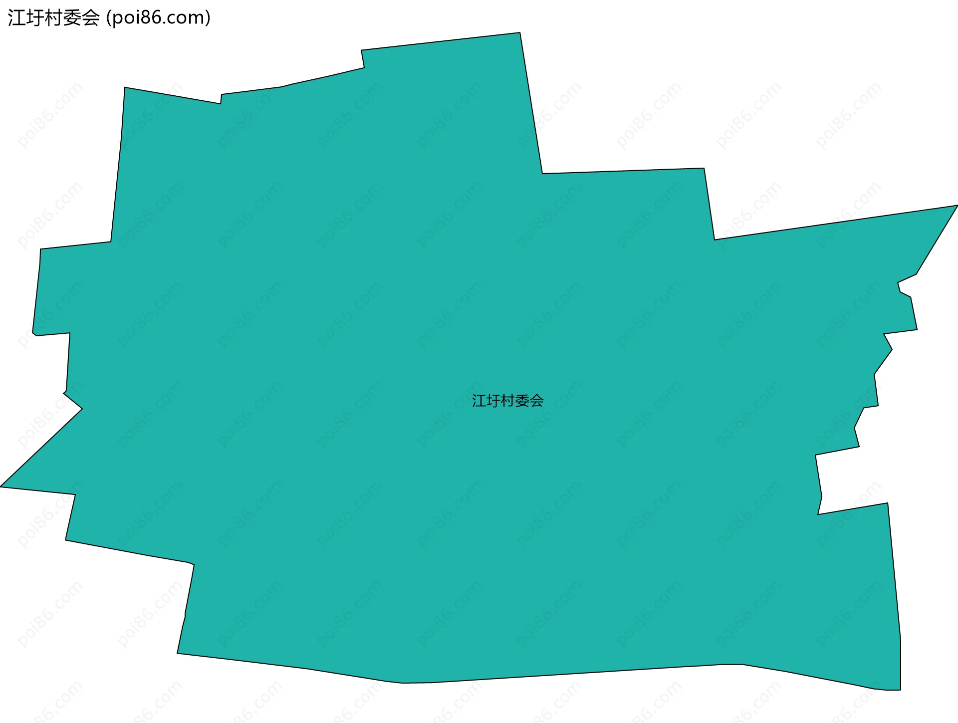 江圩村委会边界地图