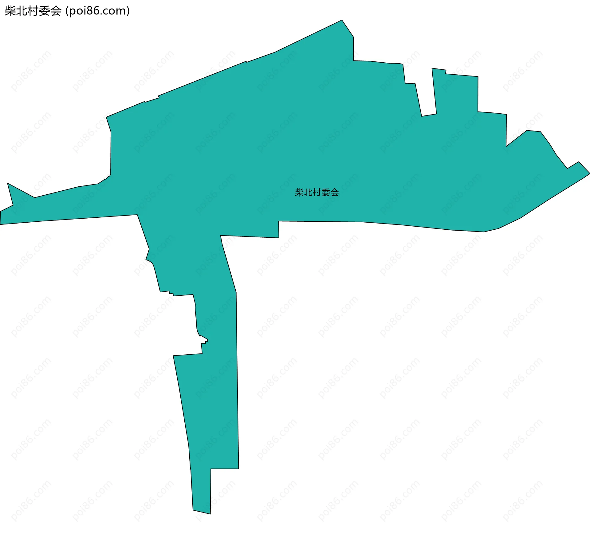 柴北村委会边界地图