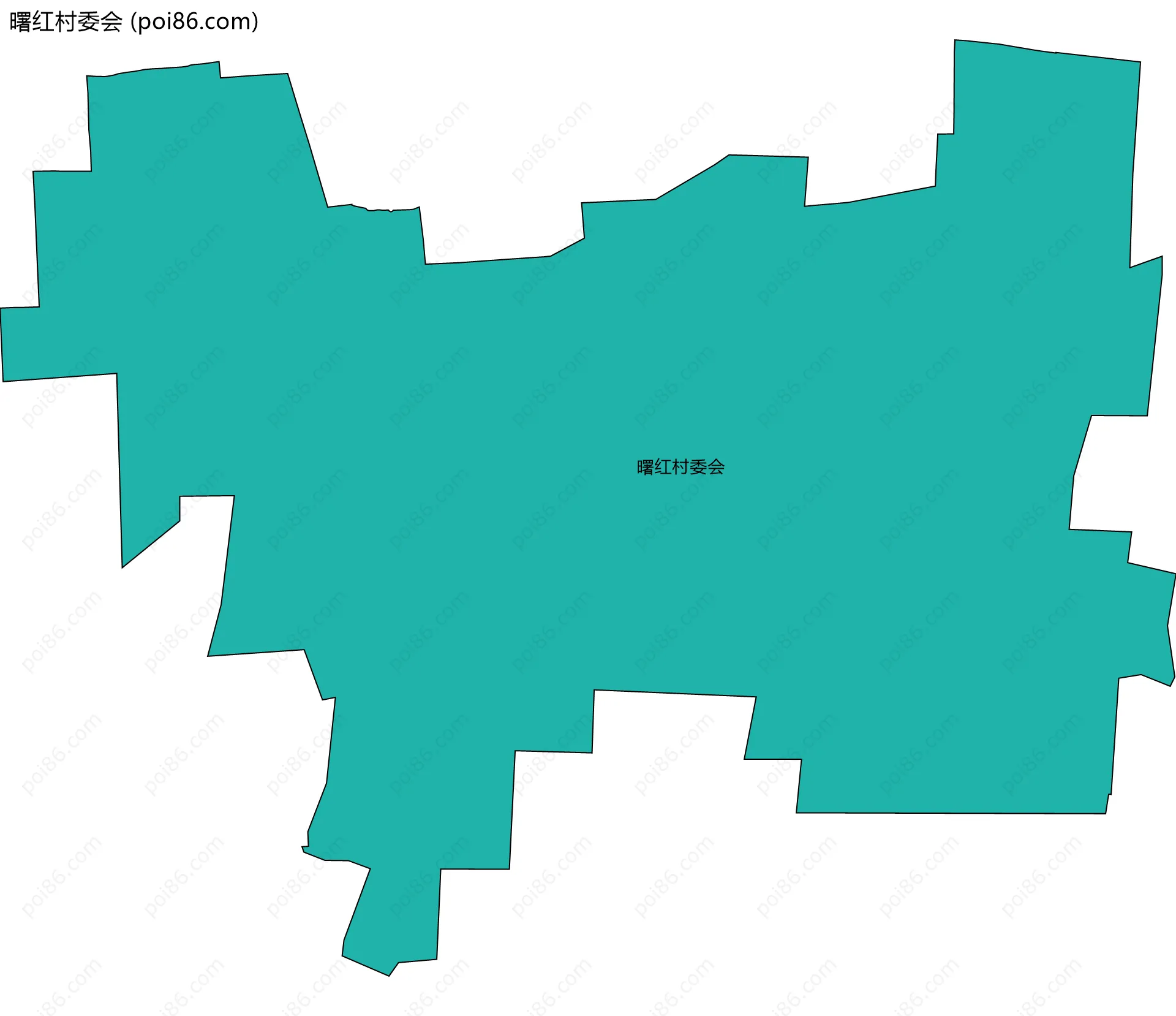 曙红村委会边界地图