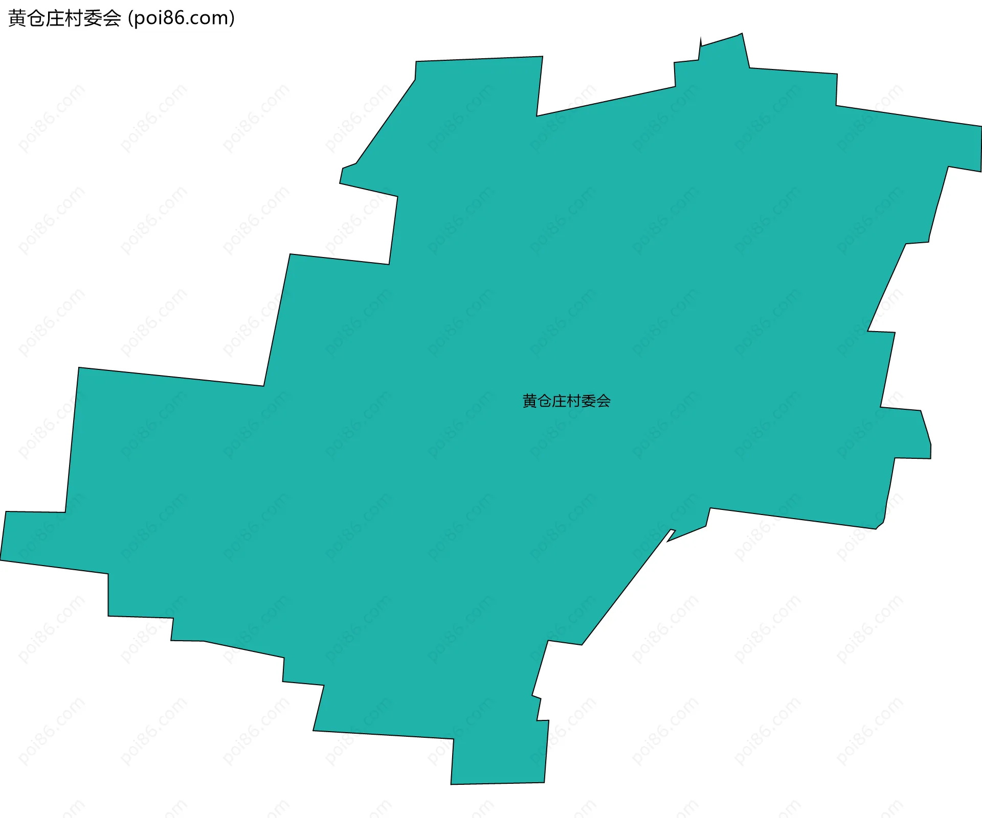 黄仓庄村委会边界地图