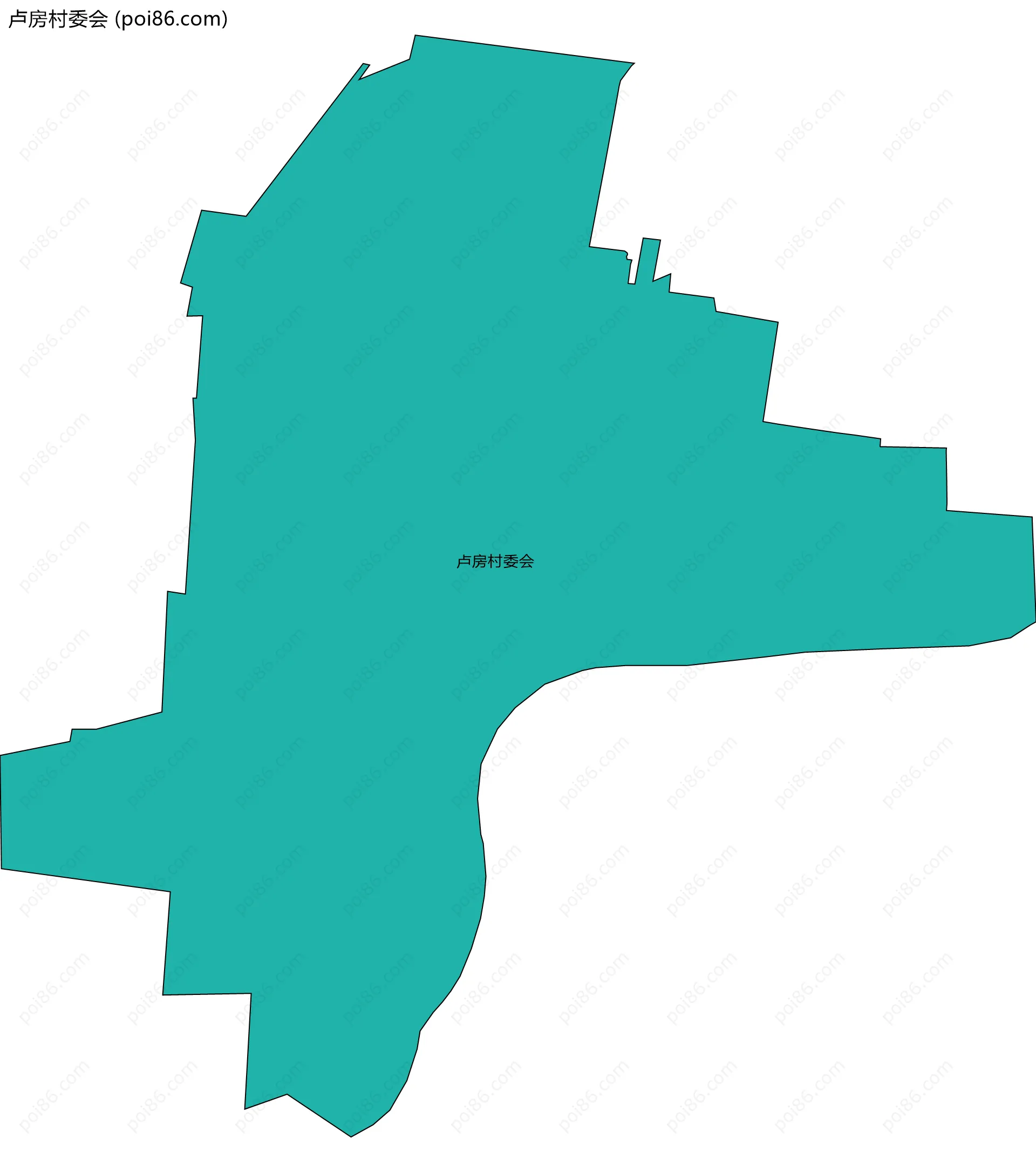 卢房村委会边界地图