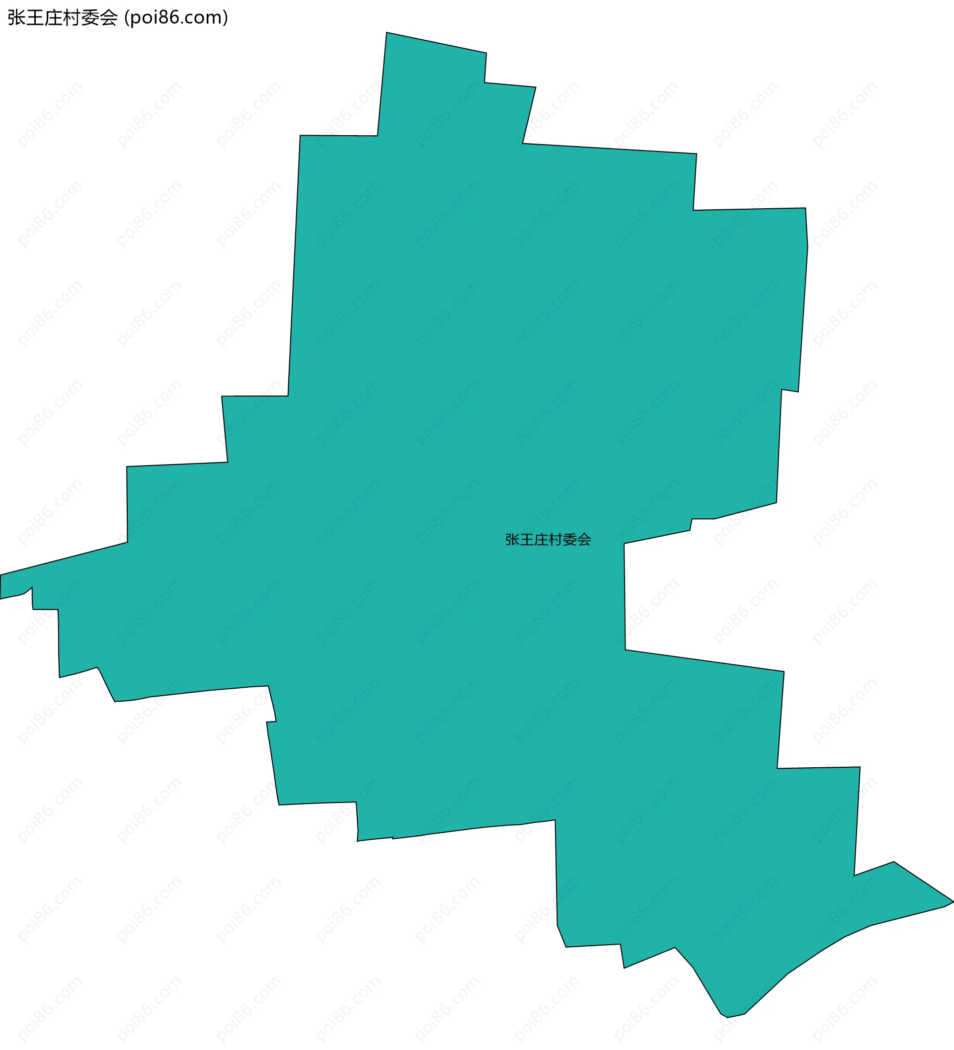 张王庄村委会边界地图