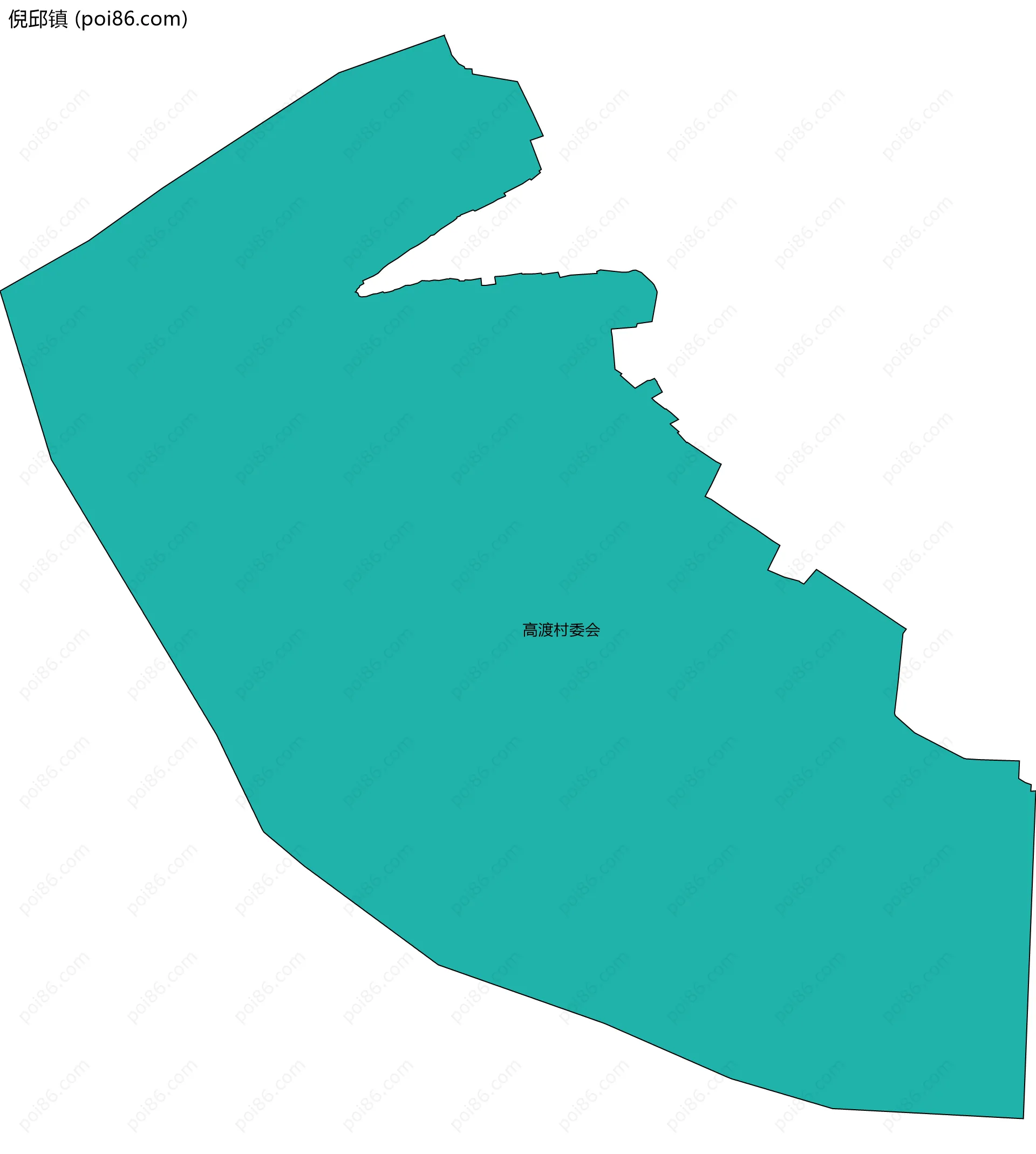 倪邱镇边界地图(五级行政区划)