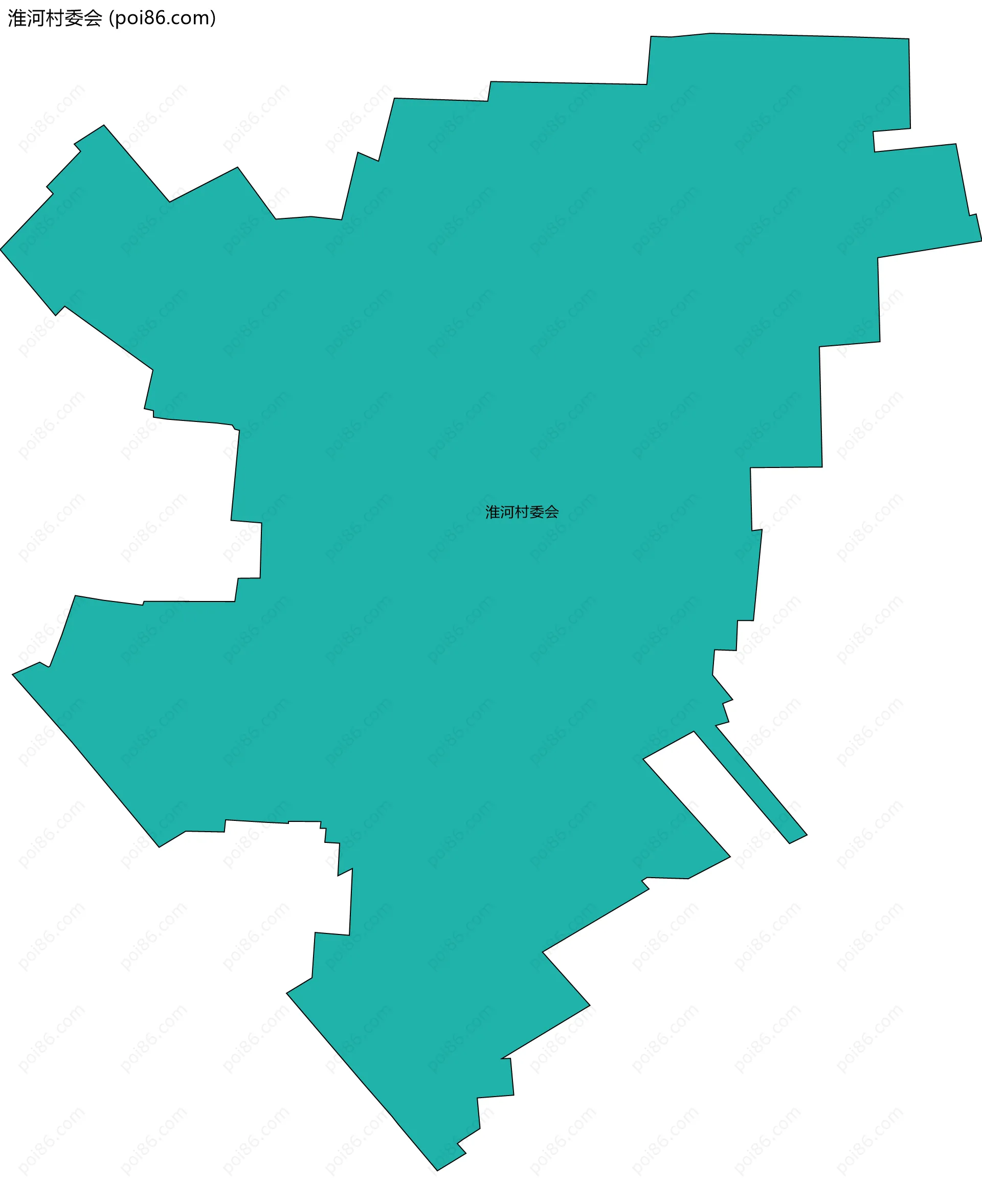 淮河村委会边界地图