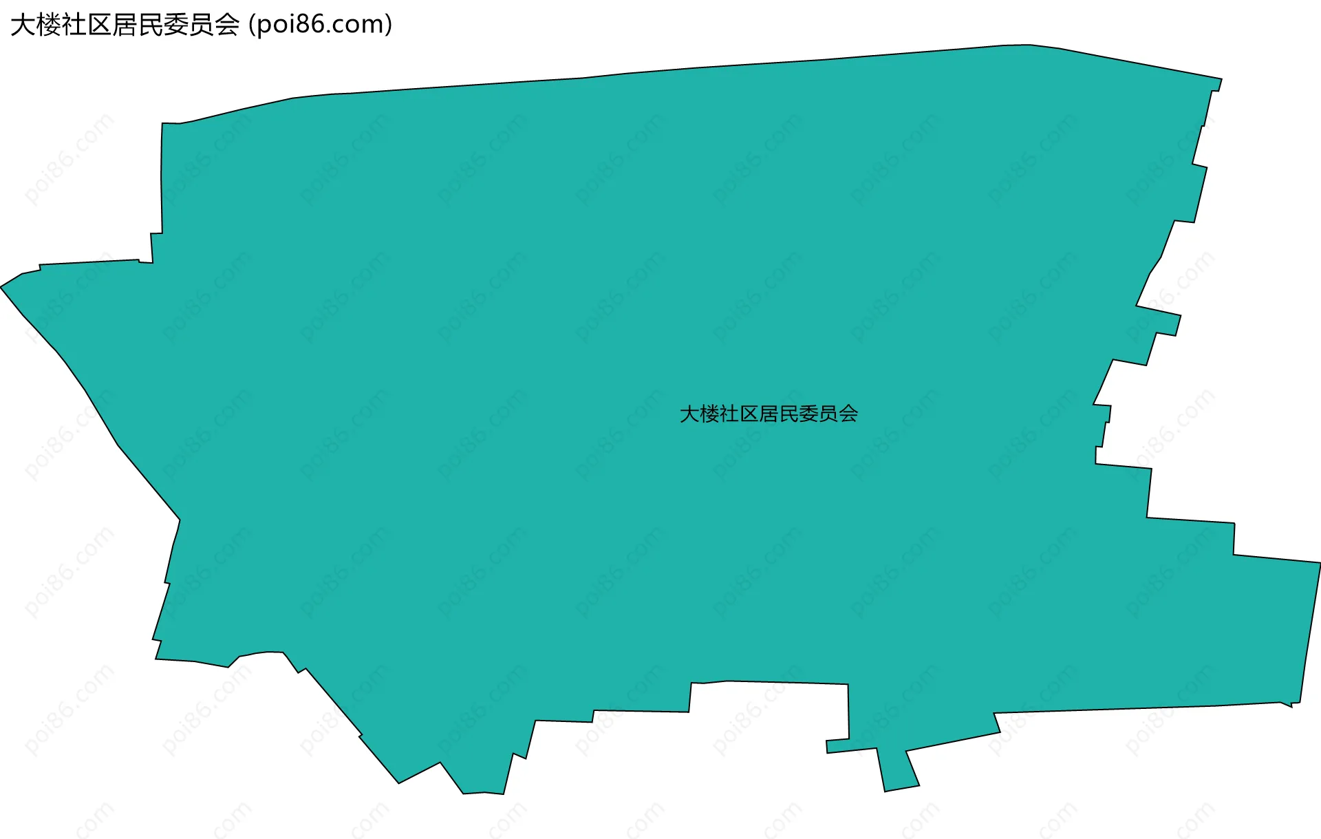 大楼社区居民委员会边界地图