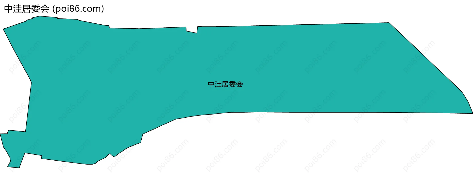 中洼居委会边界地图