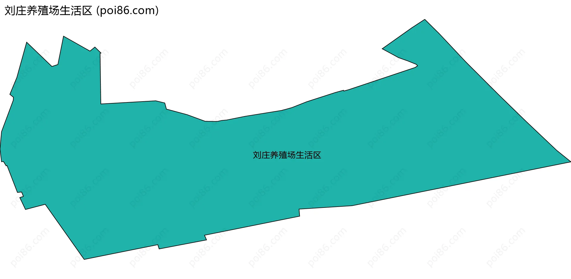 刘庄养殖场生活区边界地图