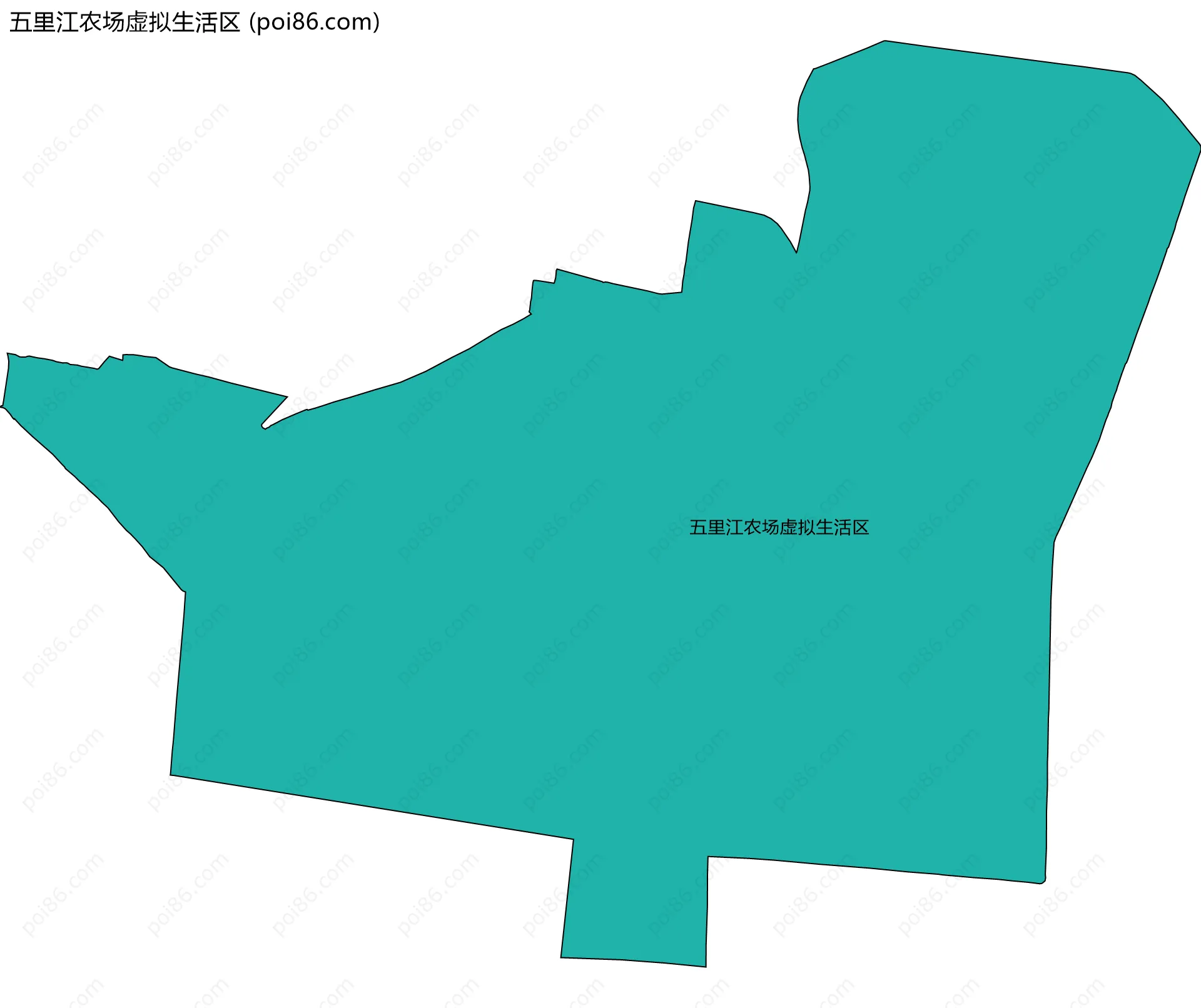 五里江农场虚拟生活区边界地图