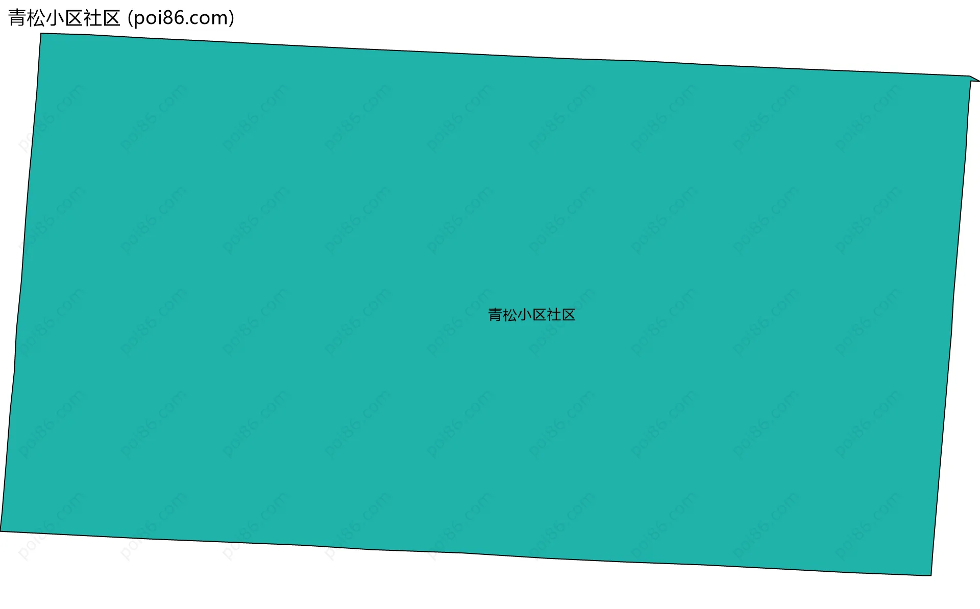 青松小区社区边界地图