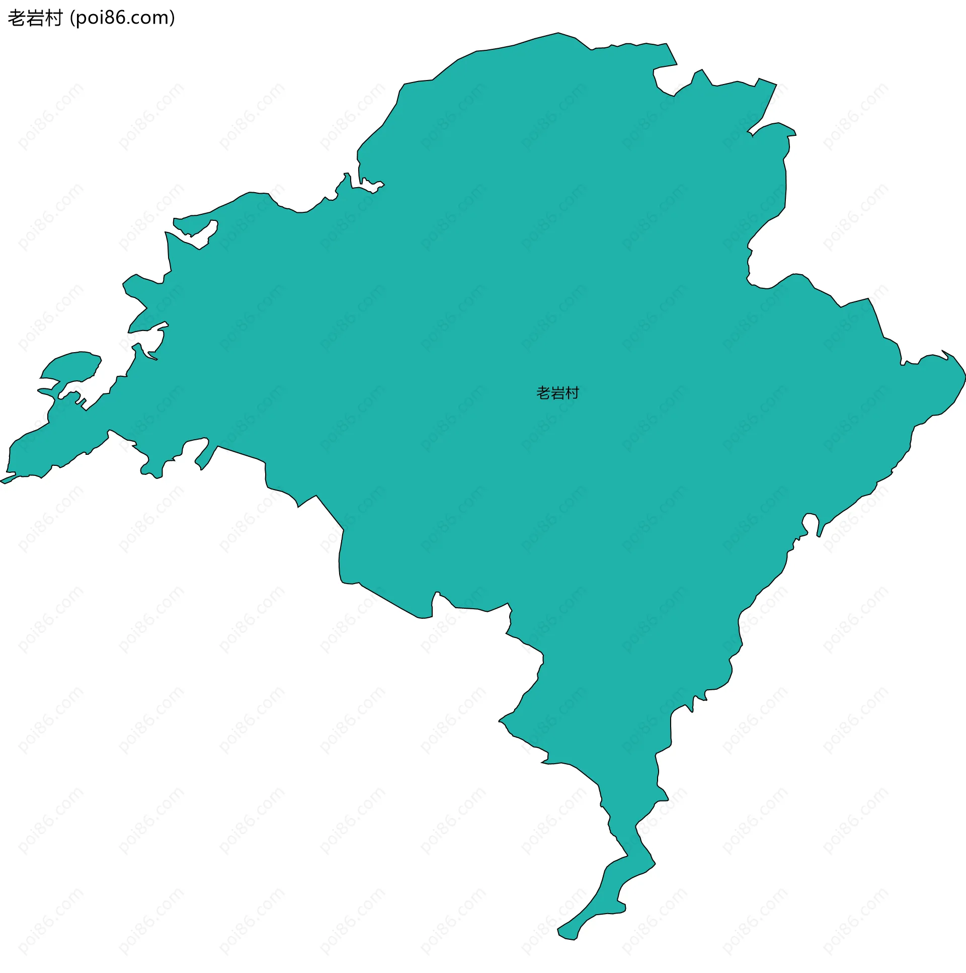 老岩村边界地图
