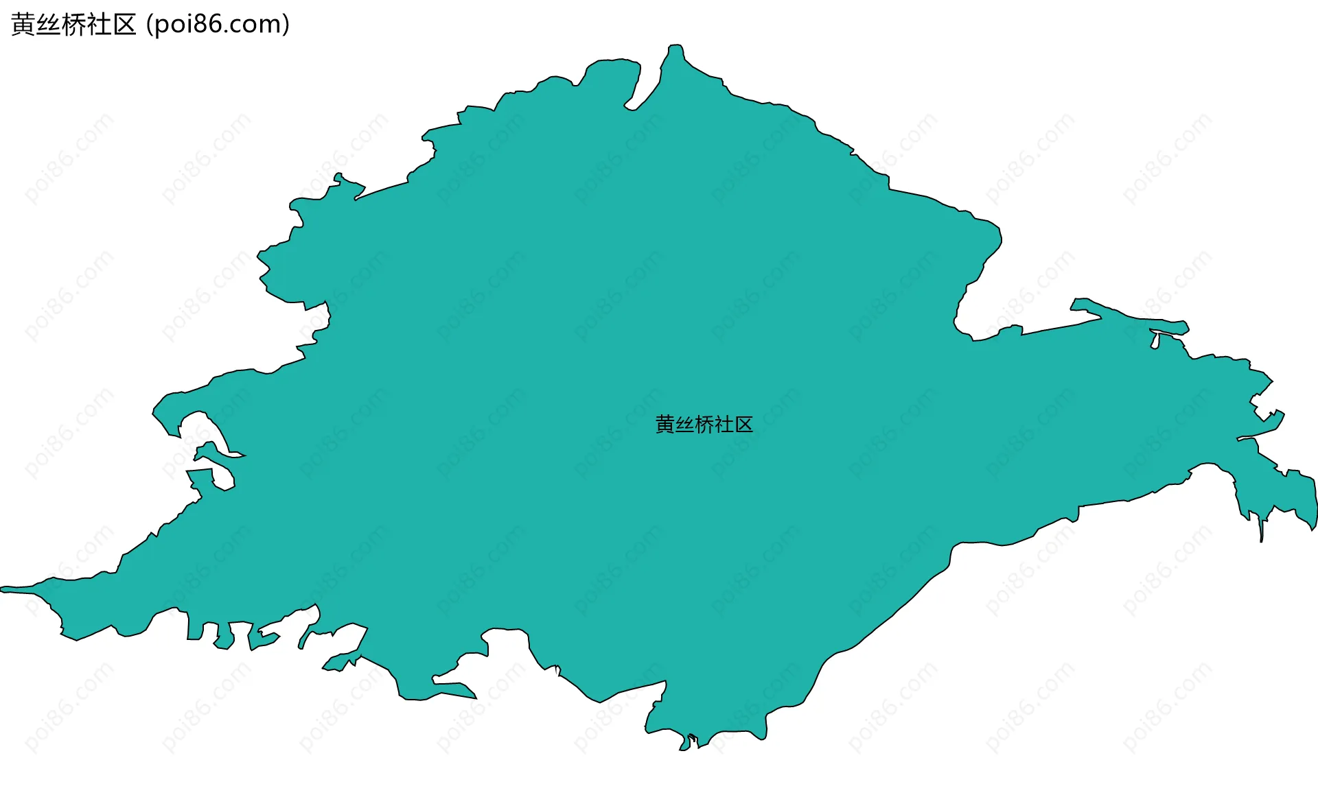 黄丝桥社区边界地图