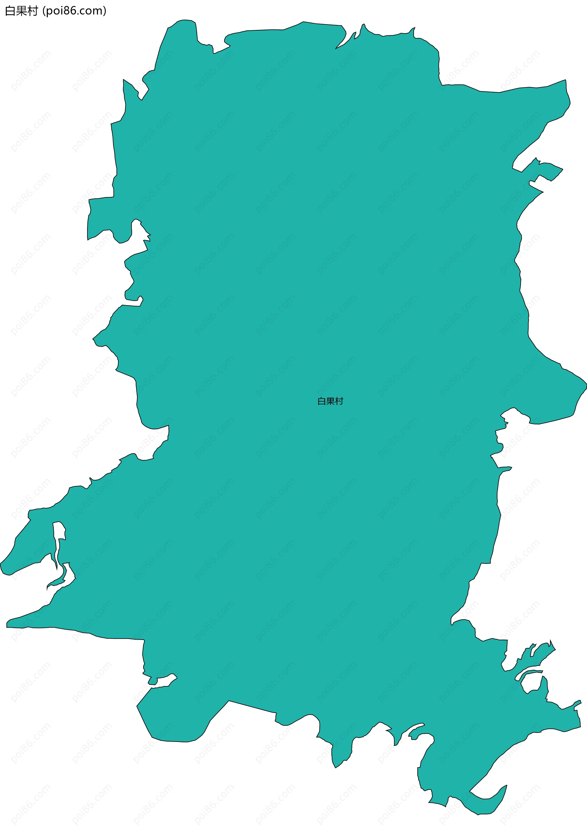 白果村边界地图