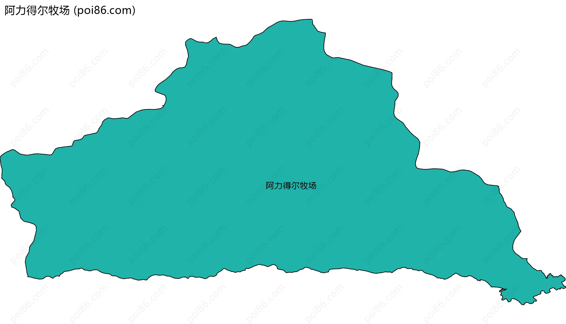 阿力得尔牧场边界地图(五级行政区划)