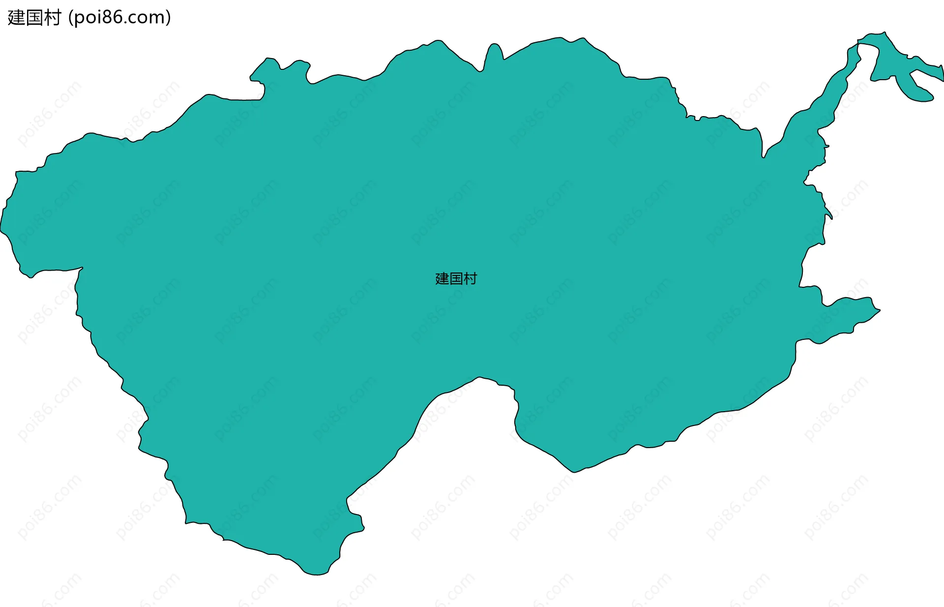 建国村边界地图