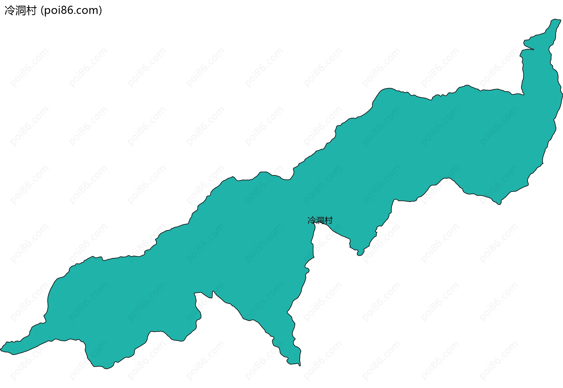 冷洞村边界地图