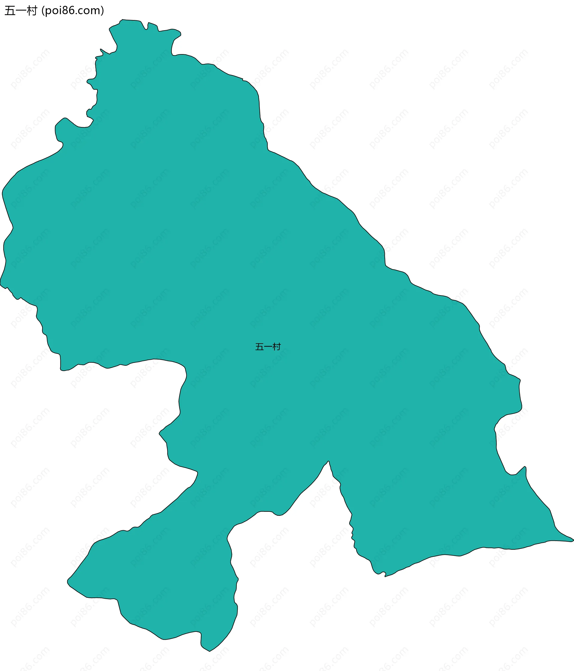 五一村边界地图