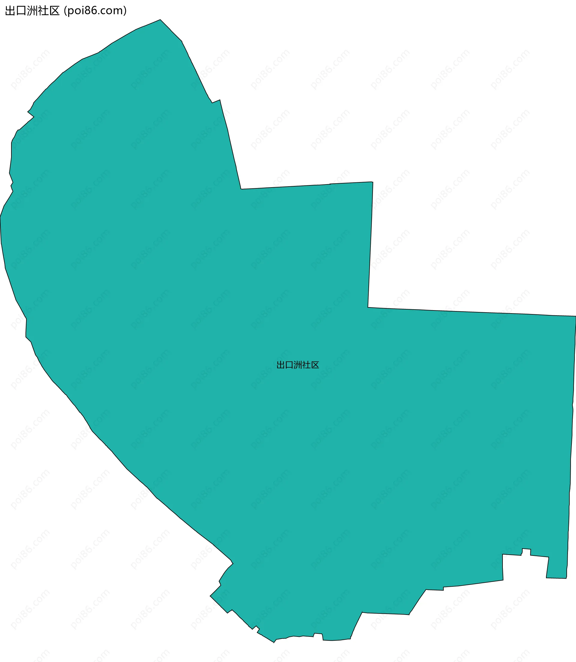 出口洲社区边界地图