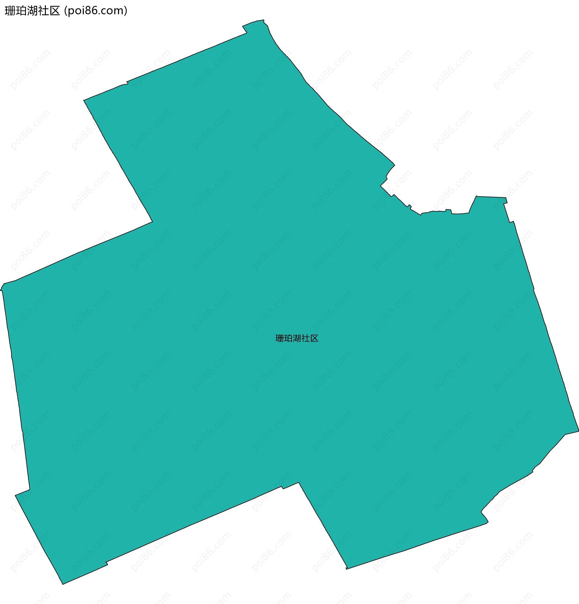 珊珀湖社区边界地图